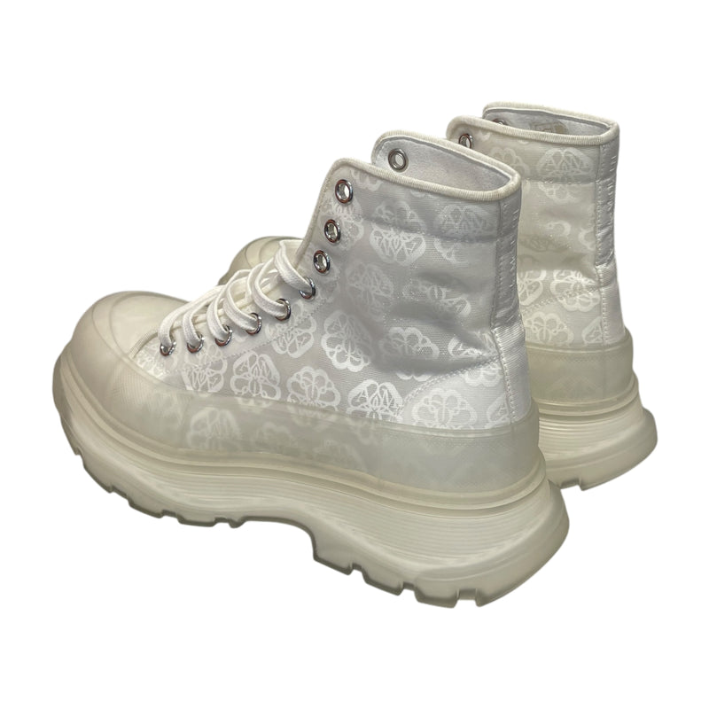 Alexander McQueen/Hi-Sneakers/EU 41/Floral Pattern/WHT/Tread Slick Boots