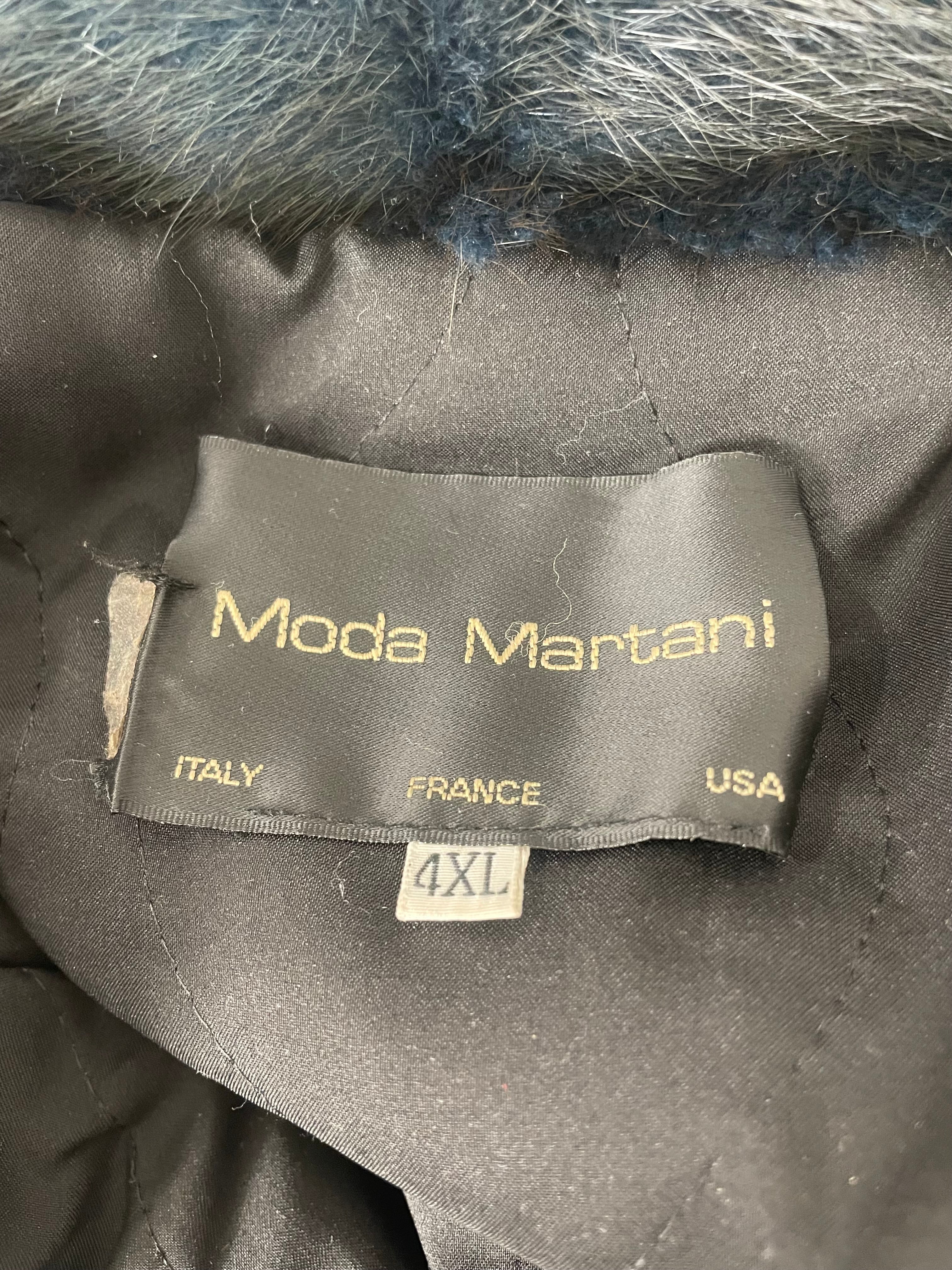 MODA MARTANI/Coat/XXXL/Fur/MLT/BLACK AND BLUE MINK FUR view 3