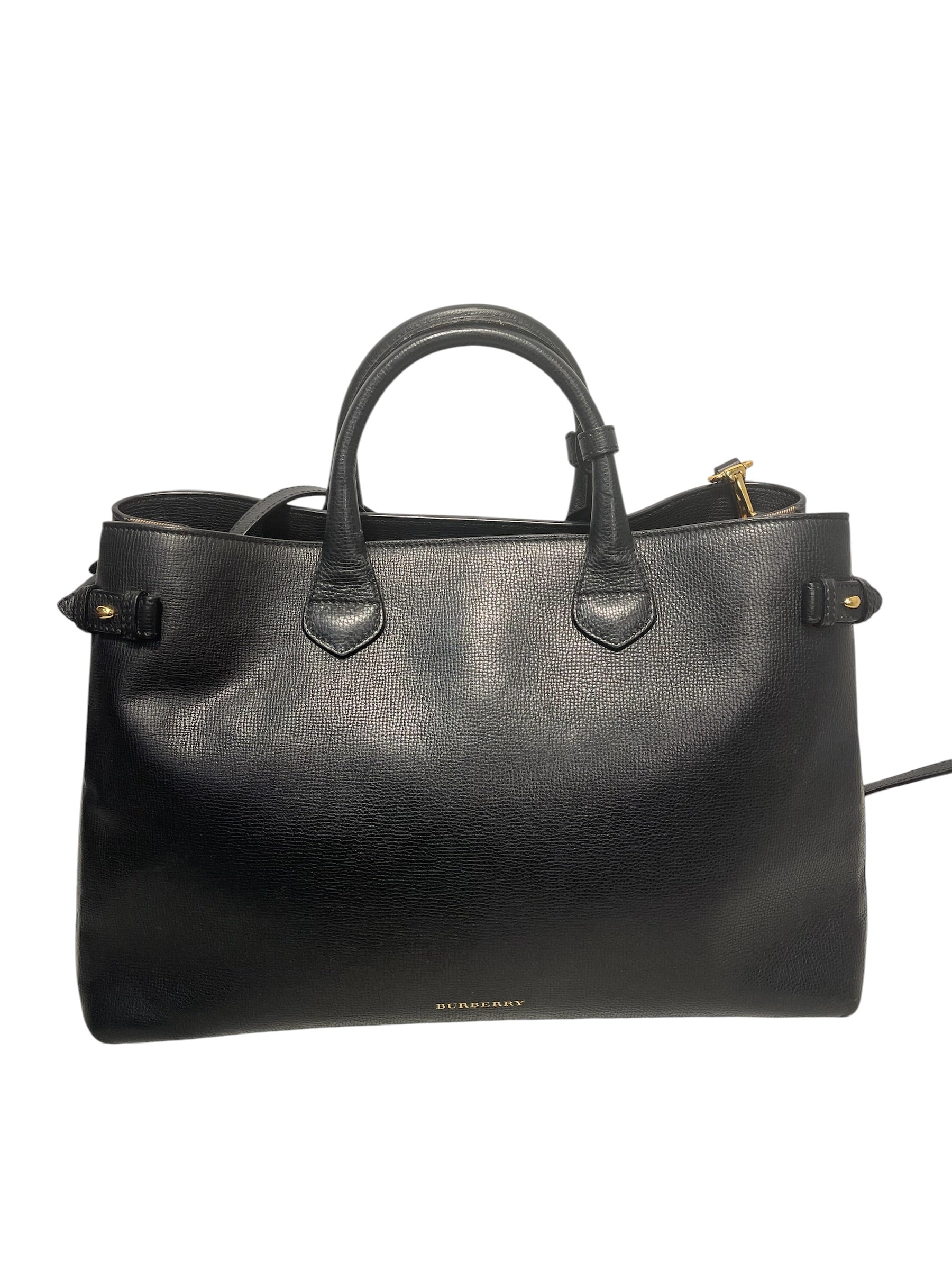 BURBERRY/Bag/Leather/BLK/HOUSE CHECK CANVAS BANNER TOTE view 1