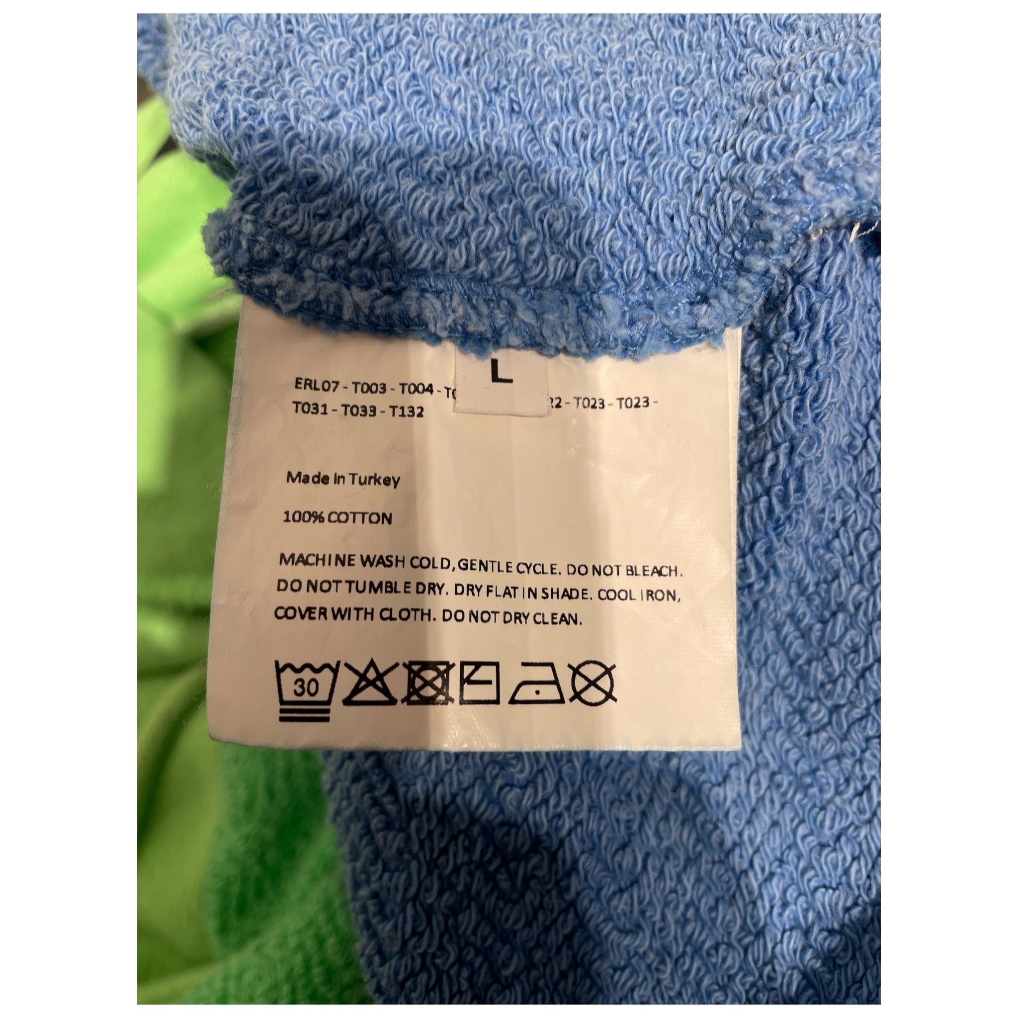 ERL/Hoodie/L/Cotton/MLT/Green/Blue view 4