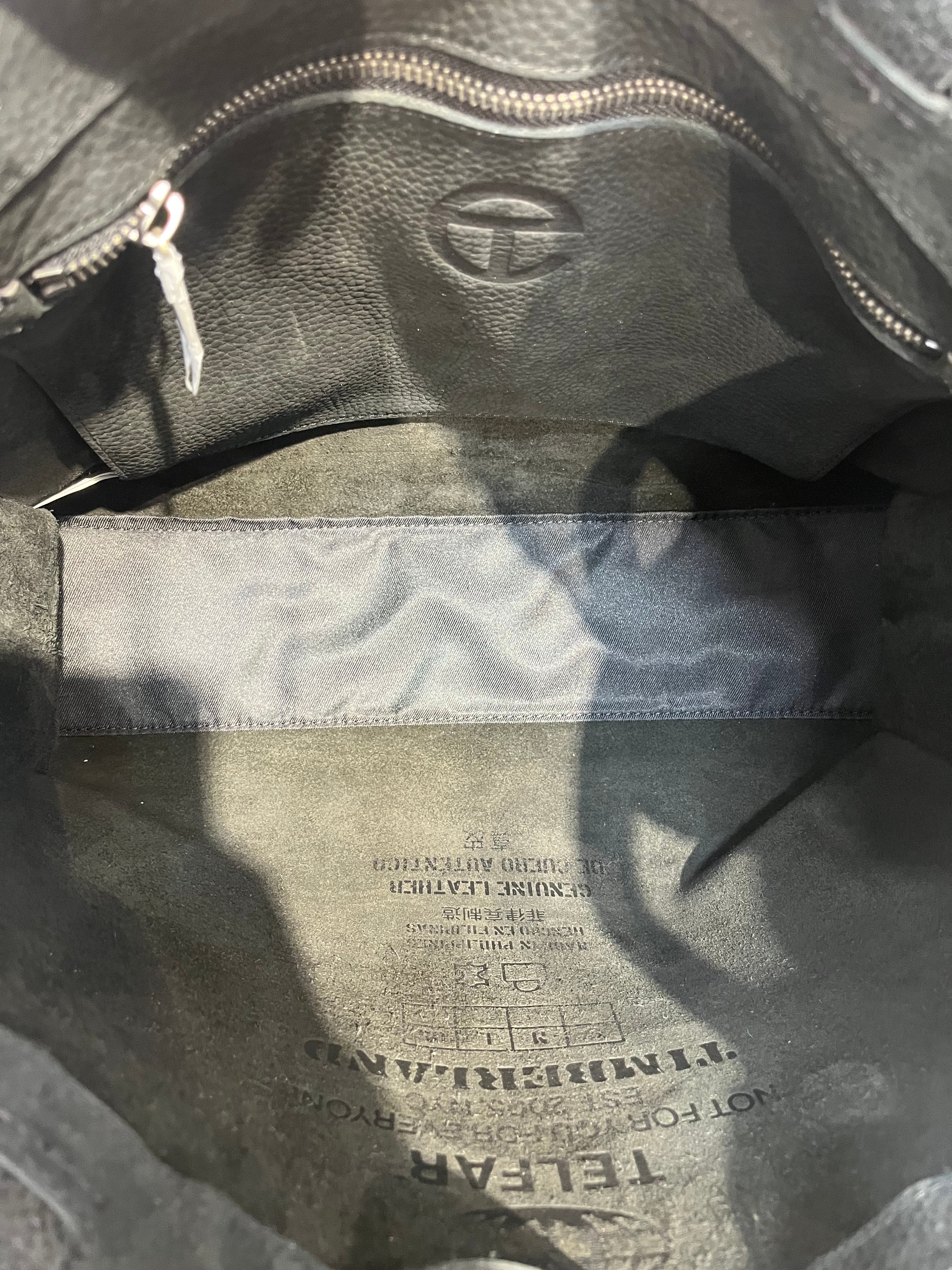 Telfar/Timberland/Bag/Leather/BLK/nubuck view 3