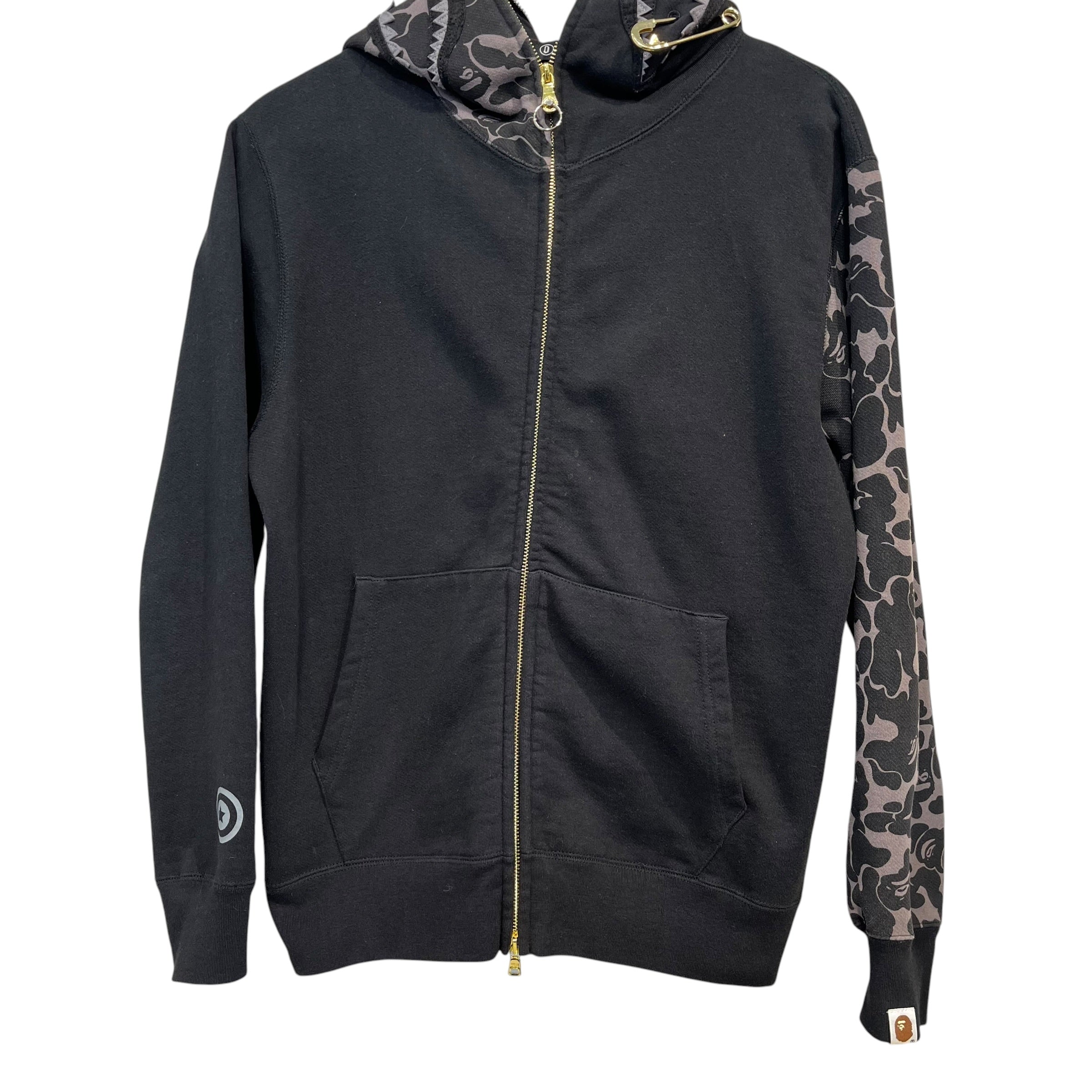 A BATHING APE/Hoodie/M/Camouflage/Cotton/BLK/JAM HOME MADE SHARK HOODIE view 1