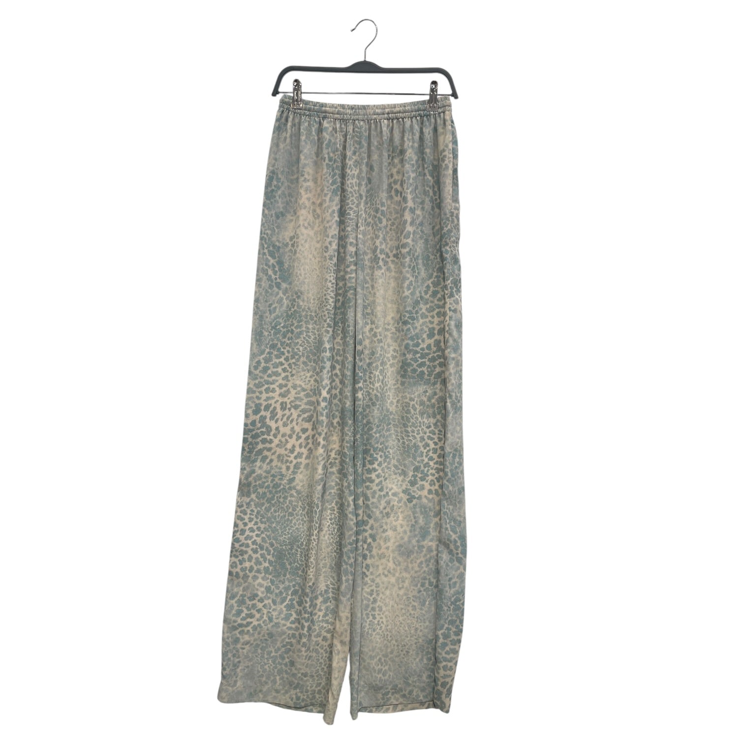 BALENCIAGA/Wide Leg Pants/38/Leopard/Polyester/BLU/FLUID SWEATPANTS view 1