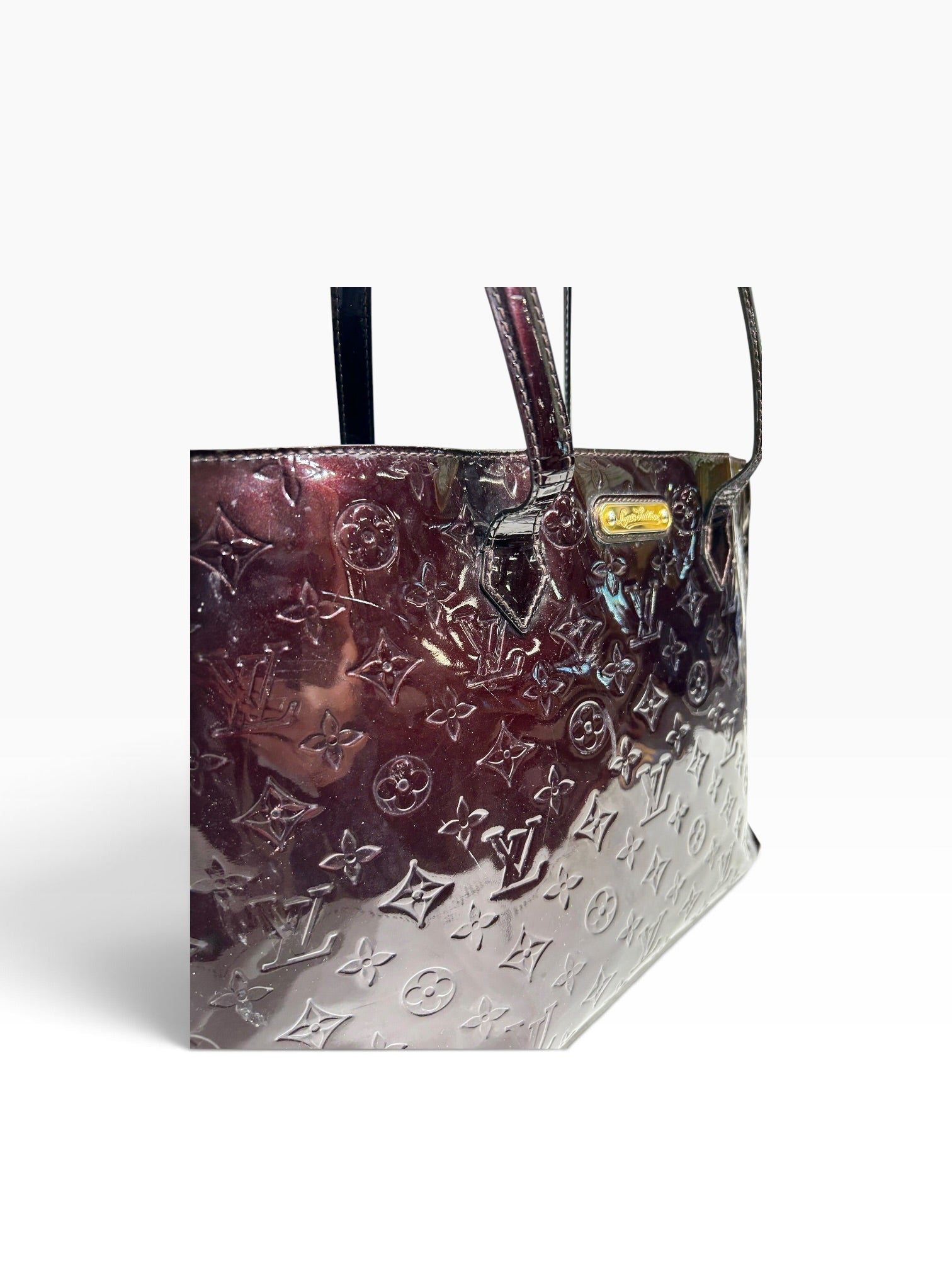 LOUIS VUITTON/Tote Bag/Monogram/BRD/VERNIS WILSHIRE GM view 4