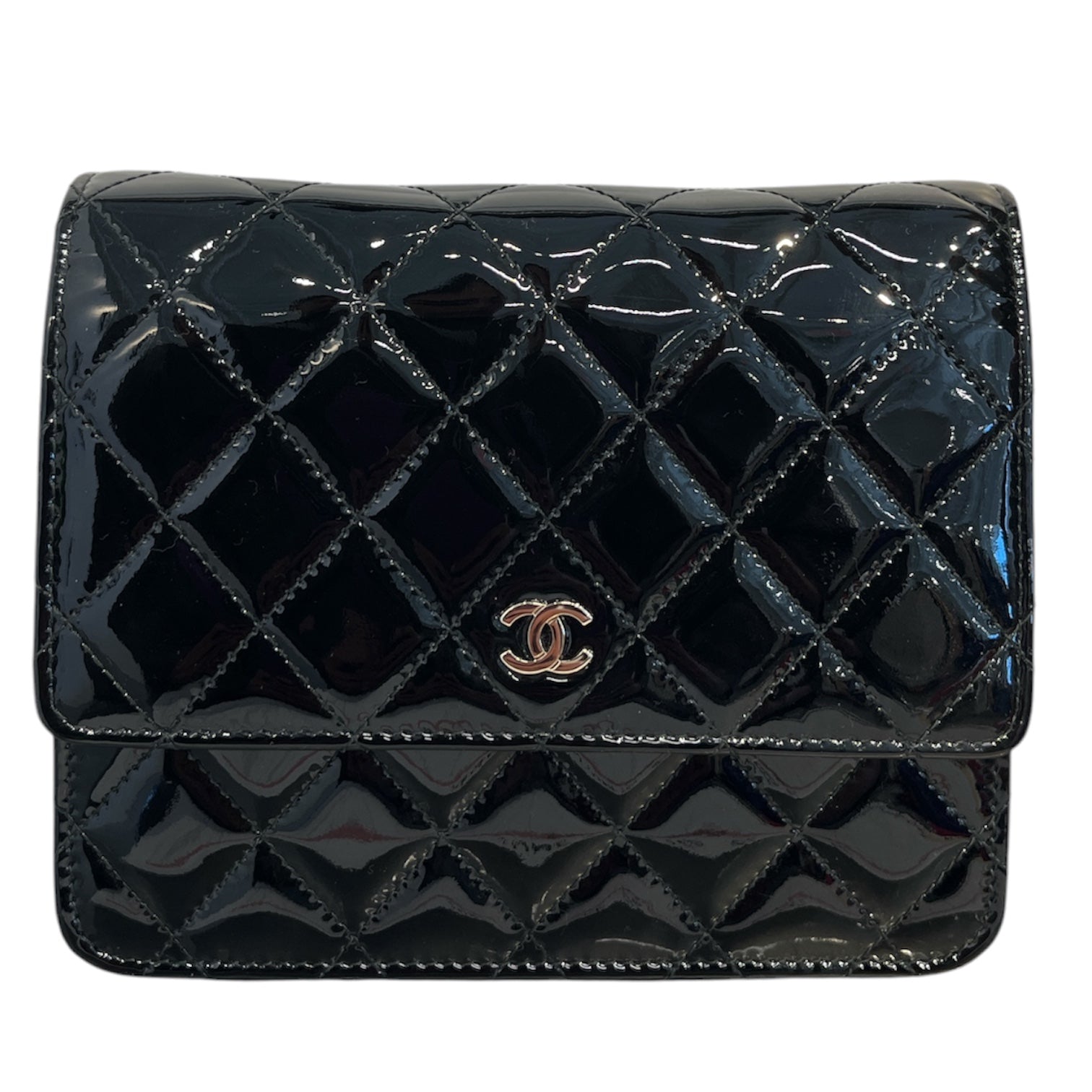 CHANEL/Bag/Leather/BLK/black patent leather view 2