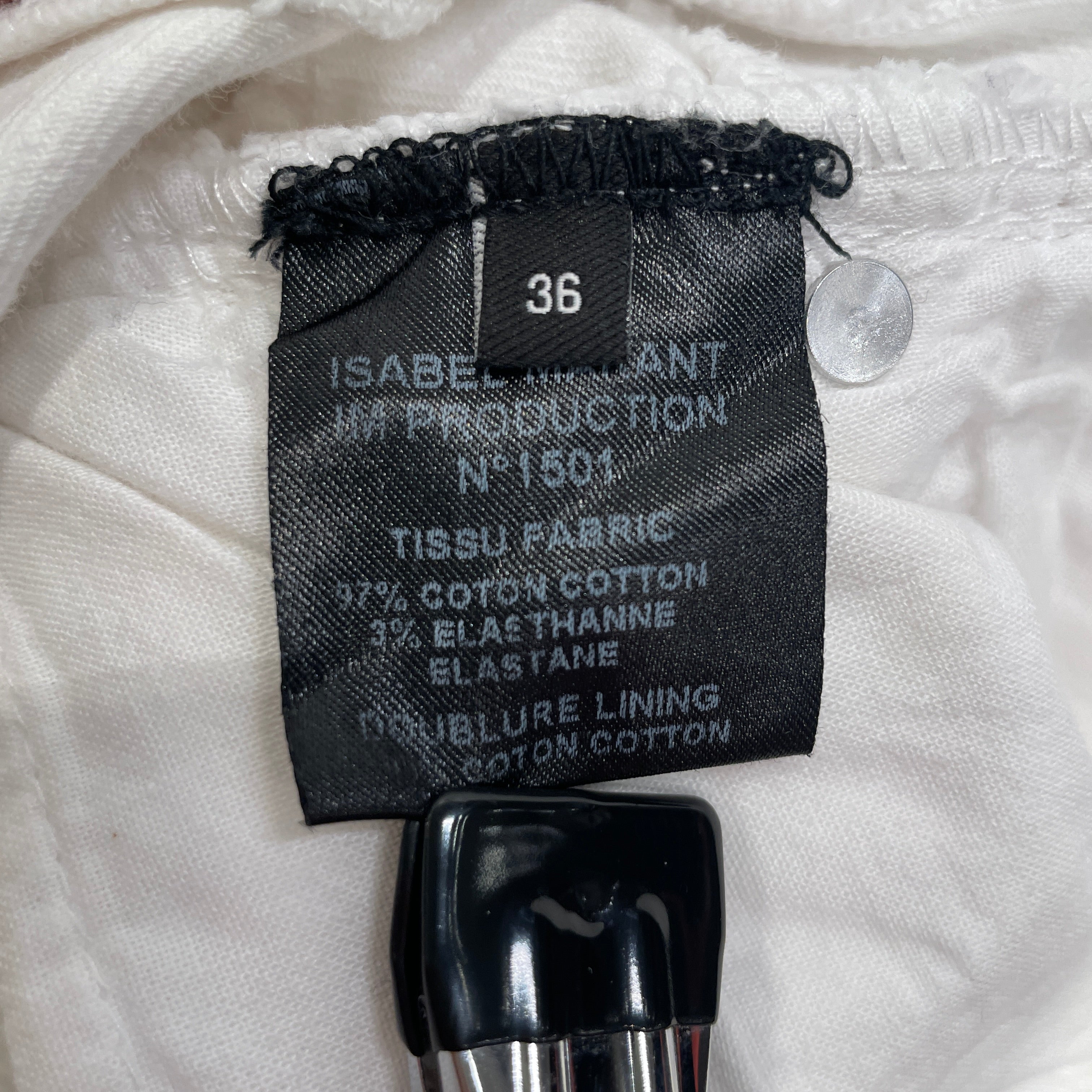 ISABEL MARANT/Straight Pants/36/Denim/WHT/TRIANGLE PANELED PANT view 4