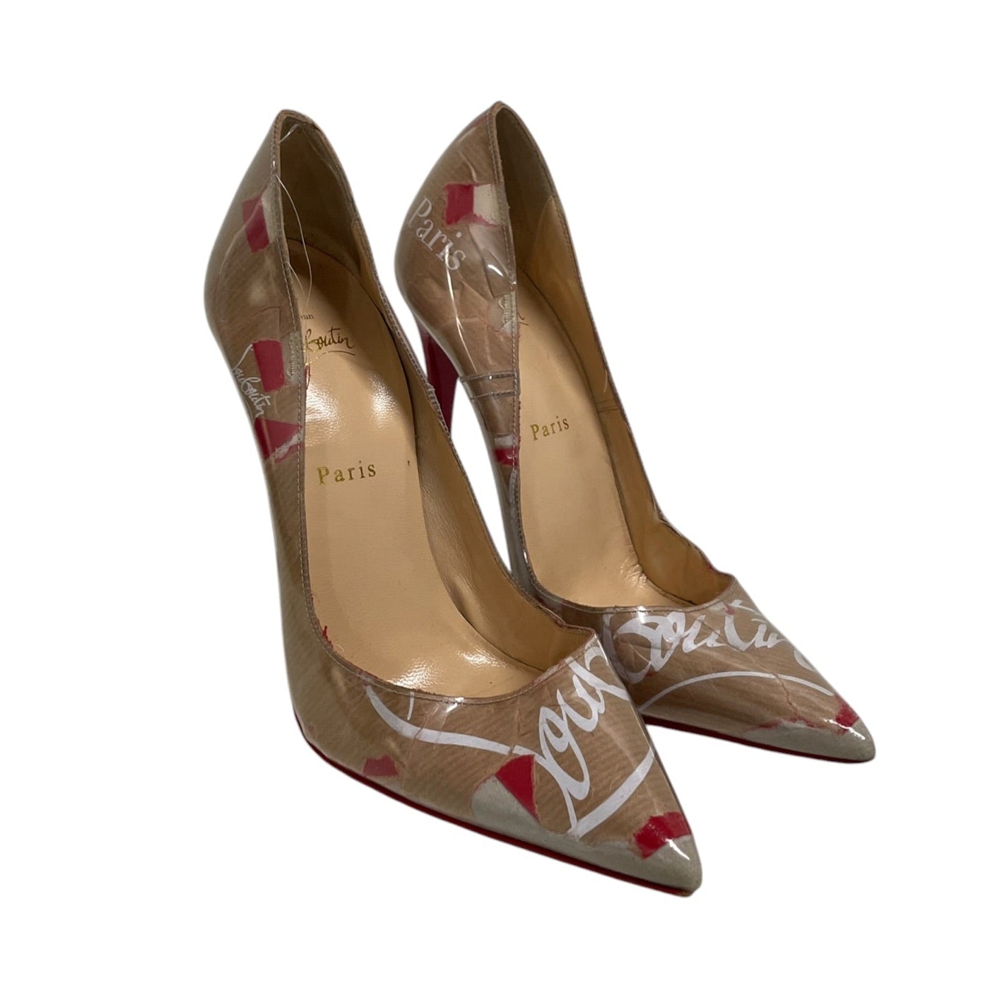 Christian Louboutin/Heels/EU 40/All Over Print/BEG/SO KATE PVC PUMP view 1