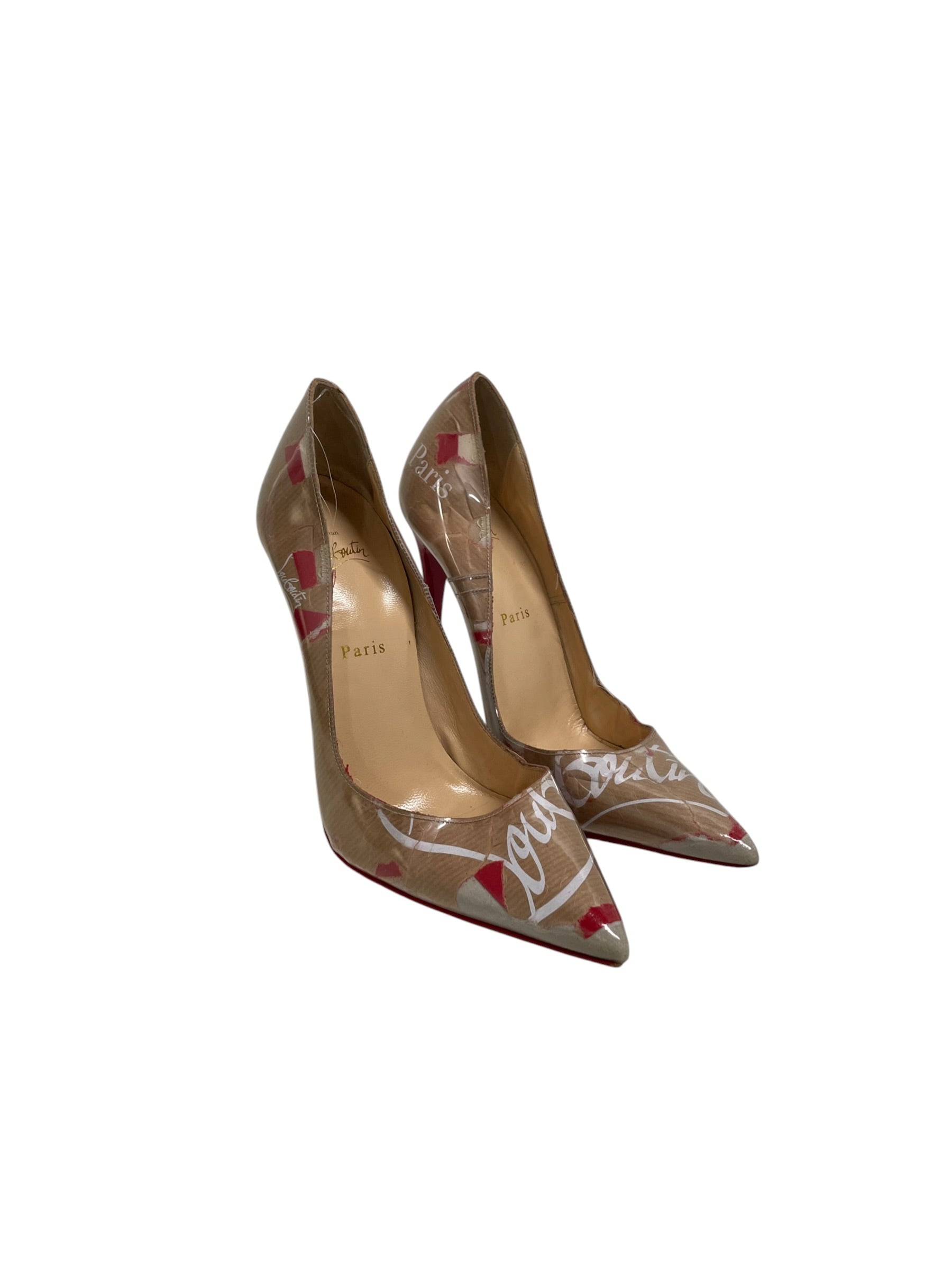 Christian Louboutin/Heels/EU 40/All Over Print/BEG/SO KATE PVC PUMP view 1