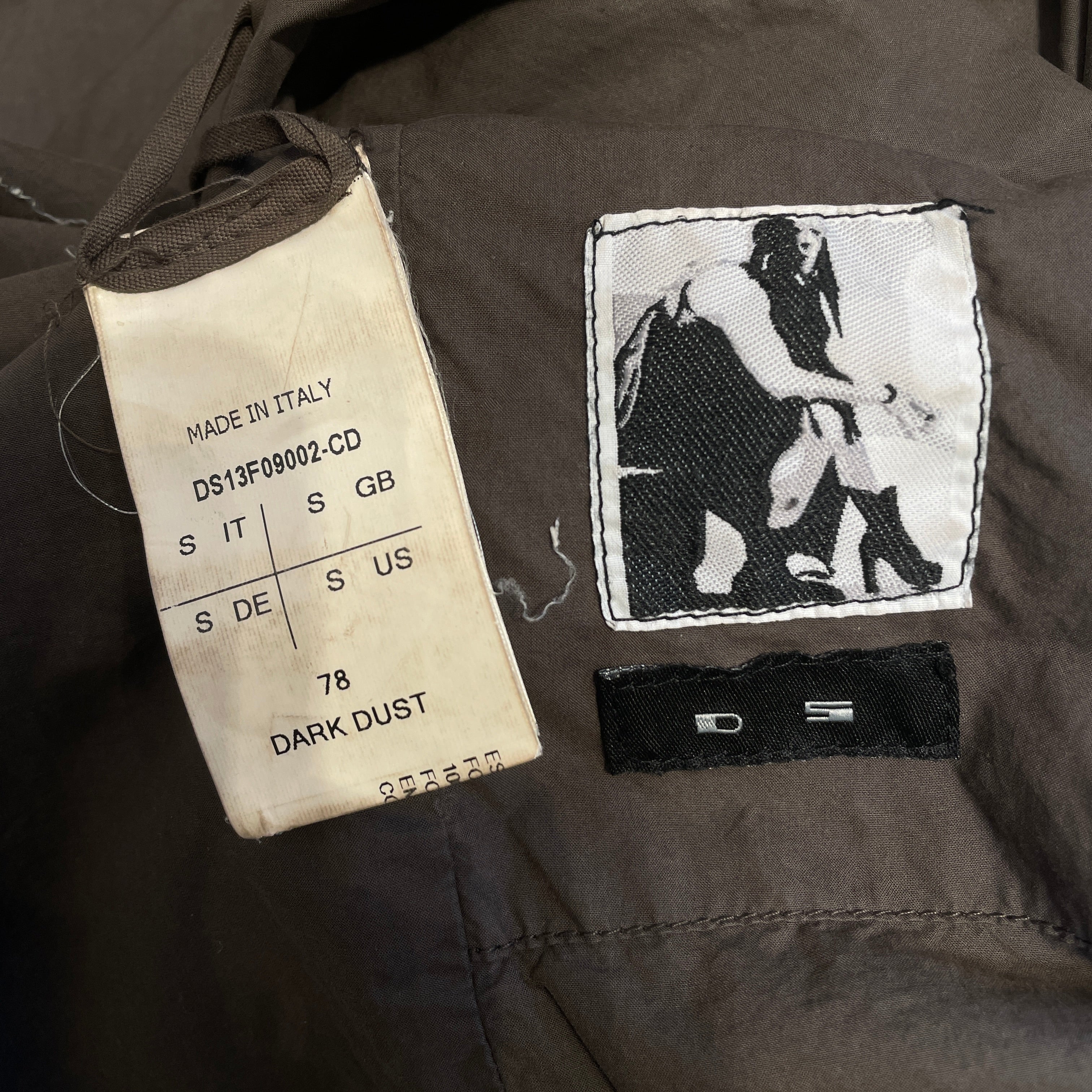 RICK OWENS DRKSHDW/Spring Coat/S/Cotton/BRW/ view 6