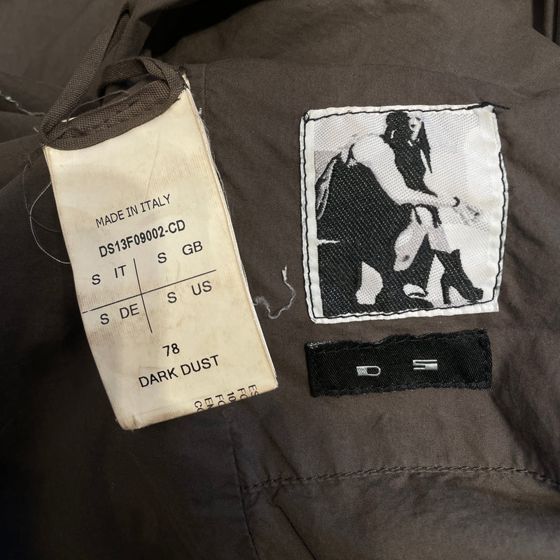 RICK OWENS DRKSHDW/Spring Coat/S/Cotton/BRW/