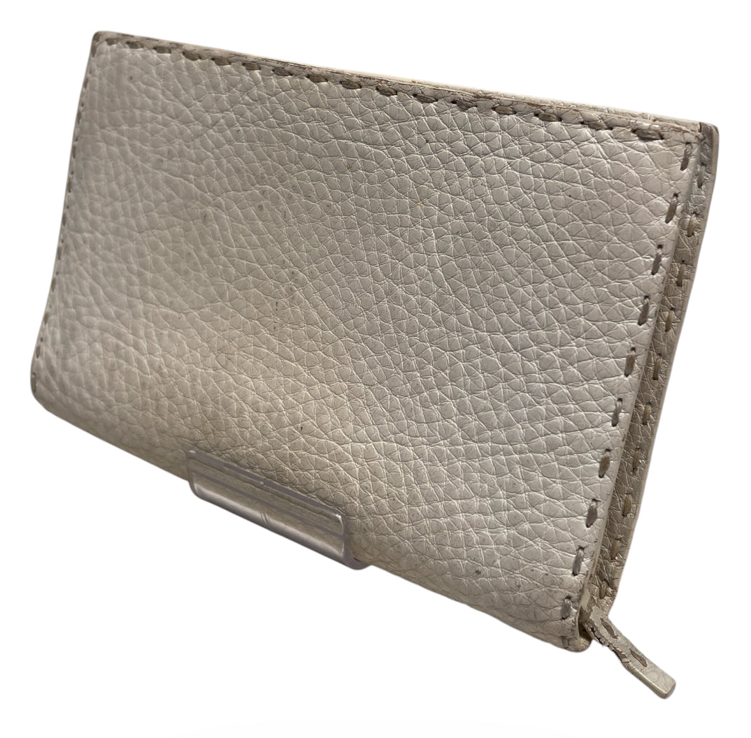 FENDI/Long Wallet/Leather/WHT/L's/GOLD LOGO view 2