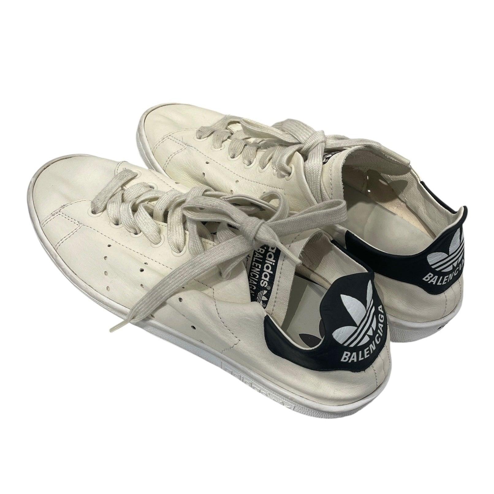 BALENCIAGA/adidas/Low-Sneakers/US 7/Leather/WHT/U-Tip/LOWTOP WHITE/BLK AGAS view 2