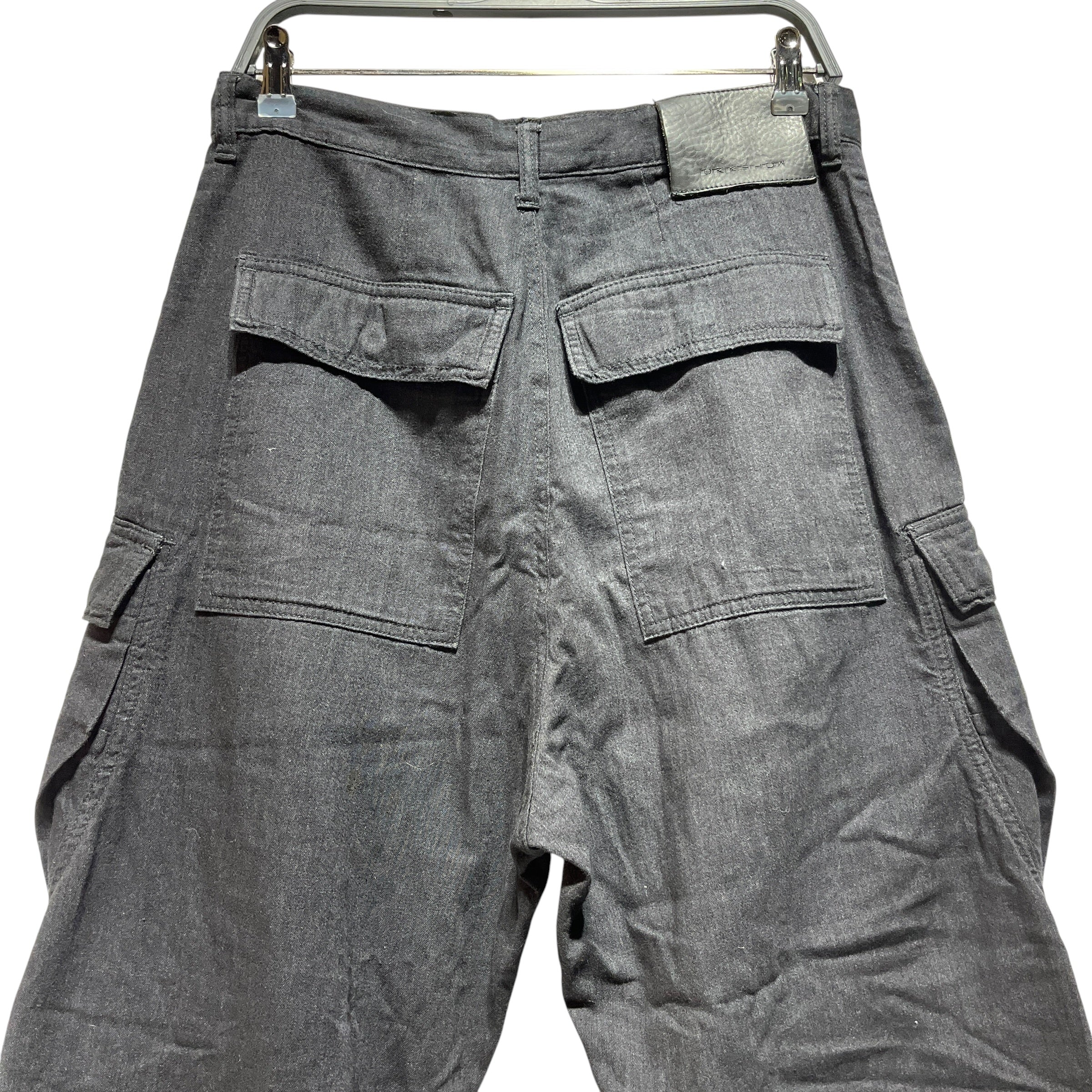 RICK OWENS DRKSHDW/Cargo Pants/33/Denim/BLK/geth cargo (selvedge) view 4