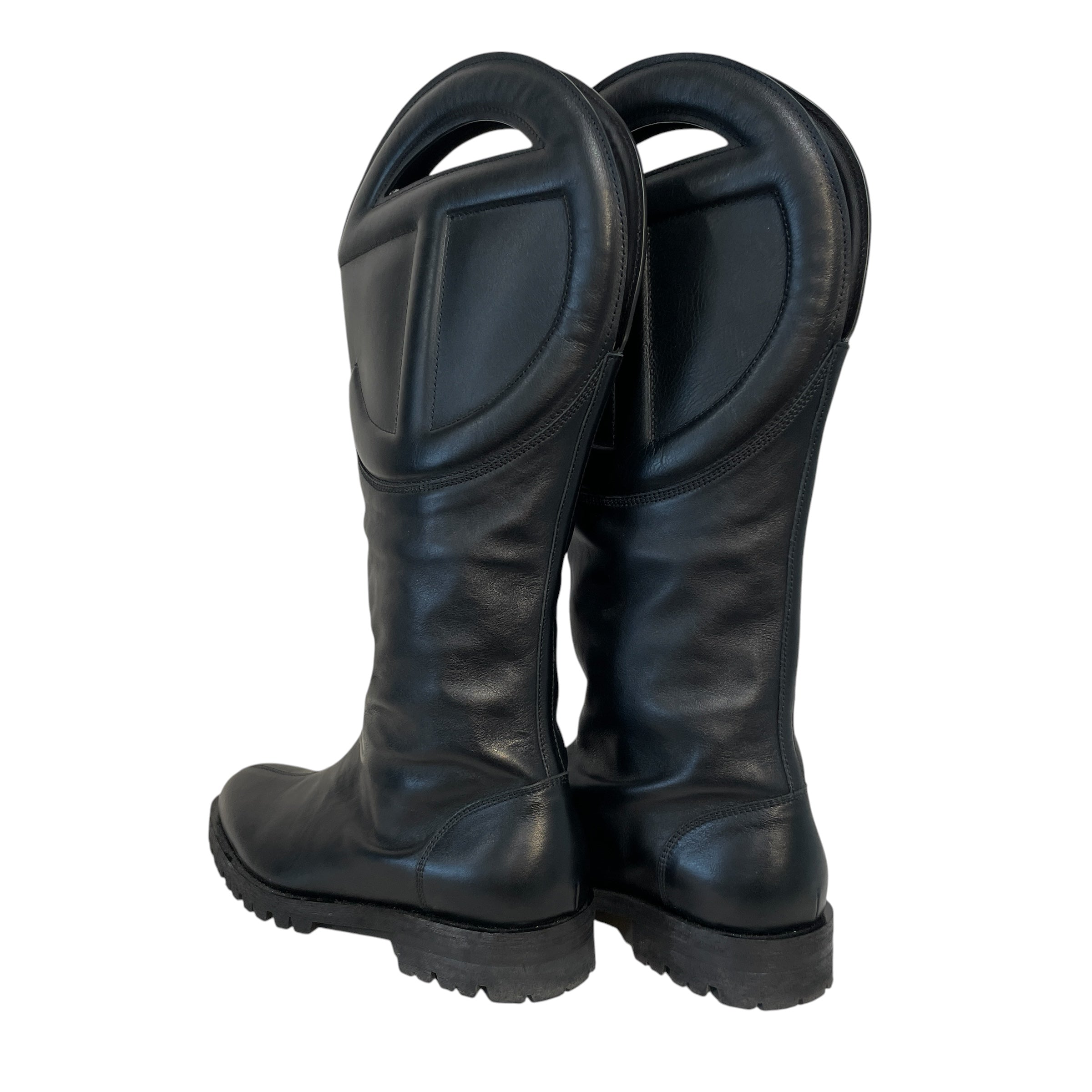 Telfar/Boots/EU 43/Leather/BLK/Telfar Logo Cut-out Handle view 2