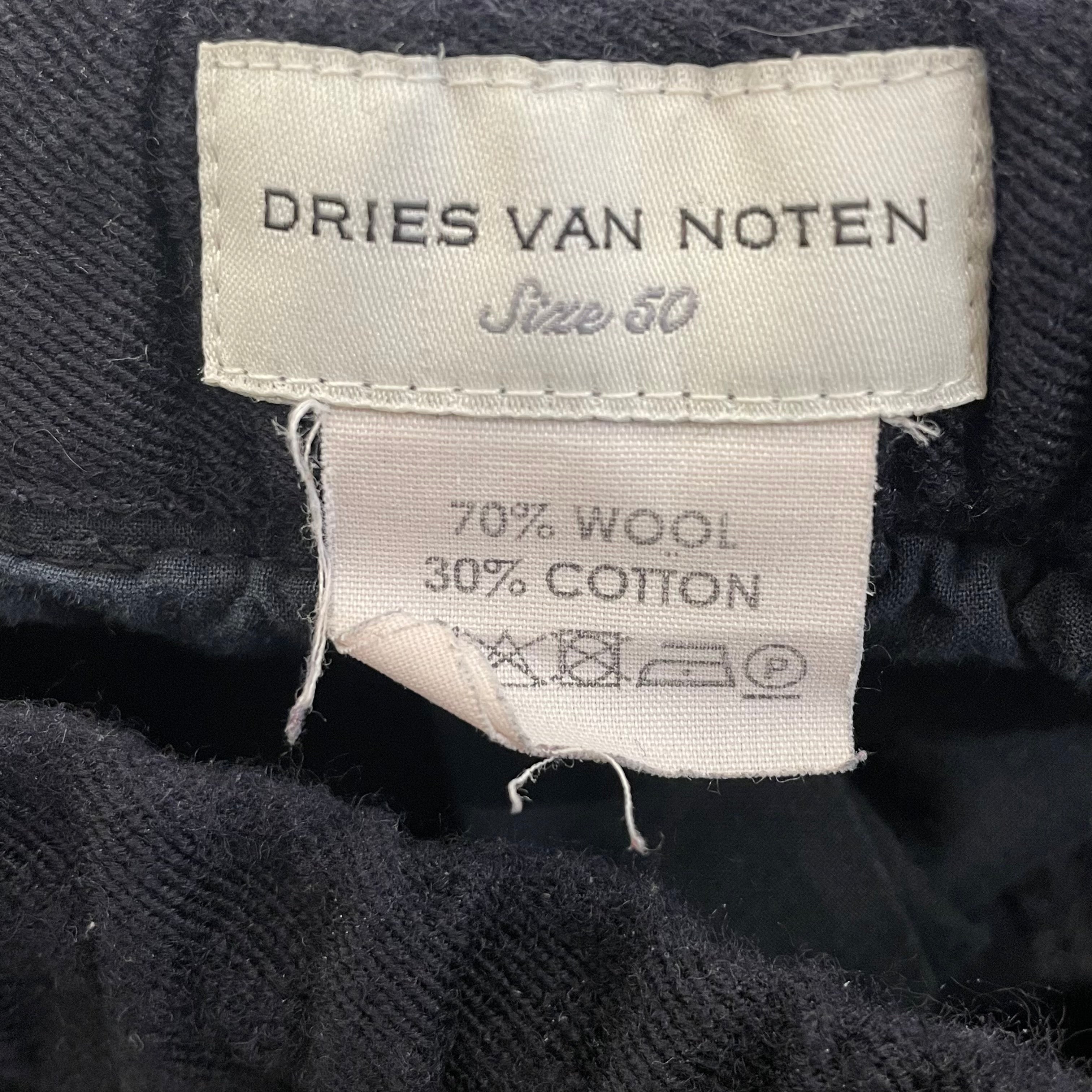 DRIES VAN NOTEN/Pants/30/Wool/NVY/Joggers/BURGANDY 2 TONE view 3