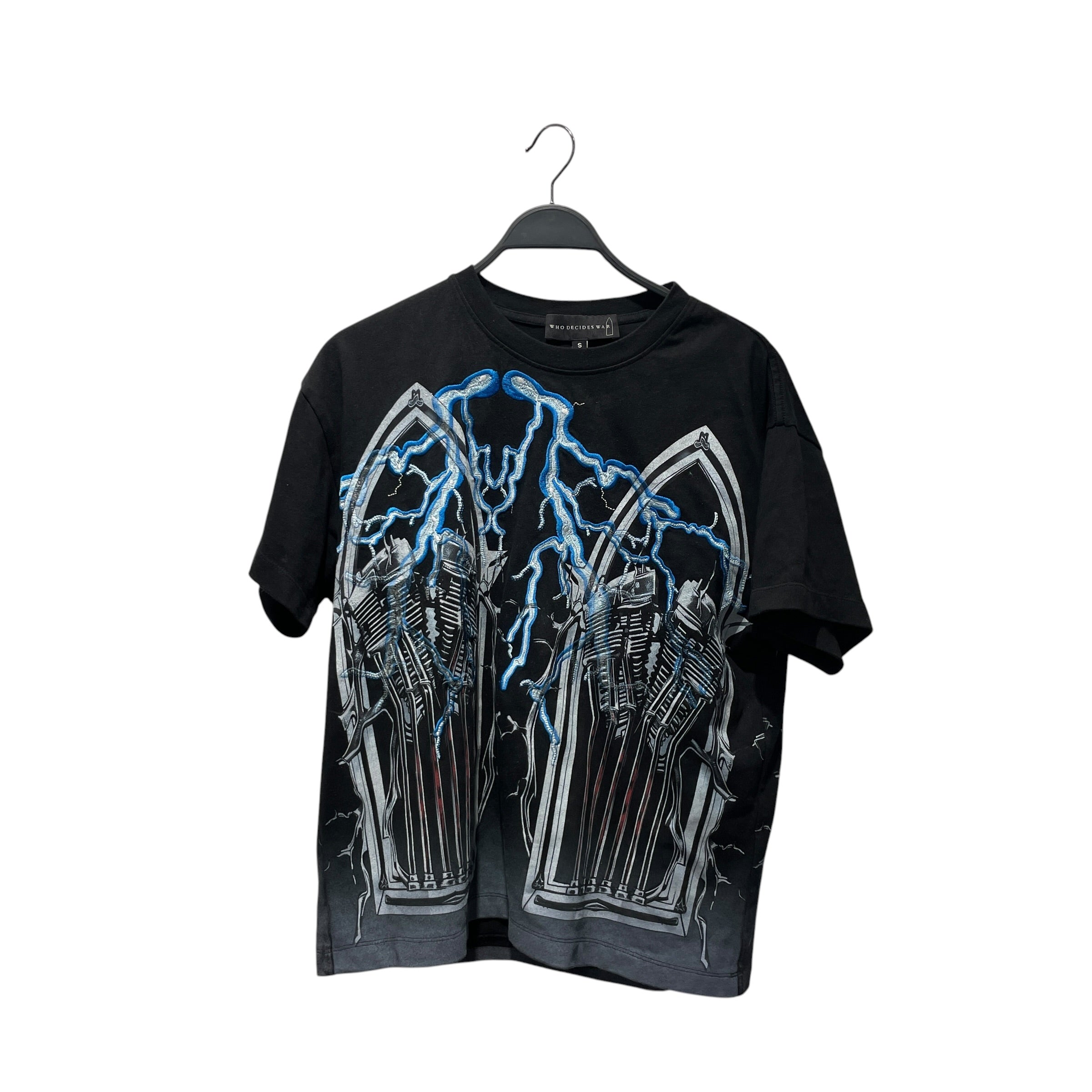 WHO DECIDES WAR/T-Shirt/S/Cotton/BLK/Graphic/engine jersey view 1