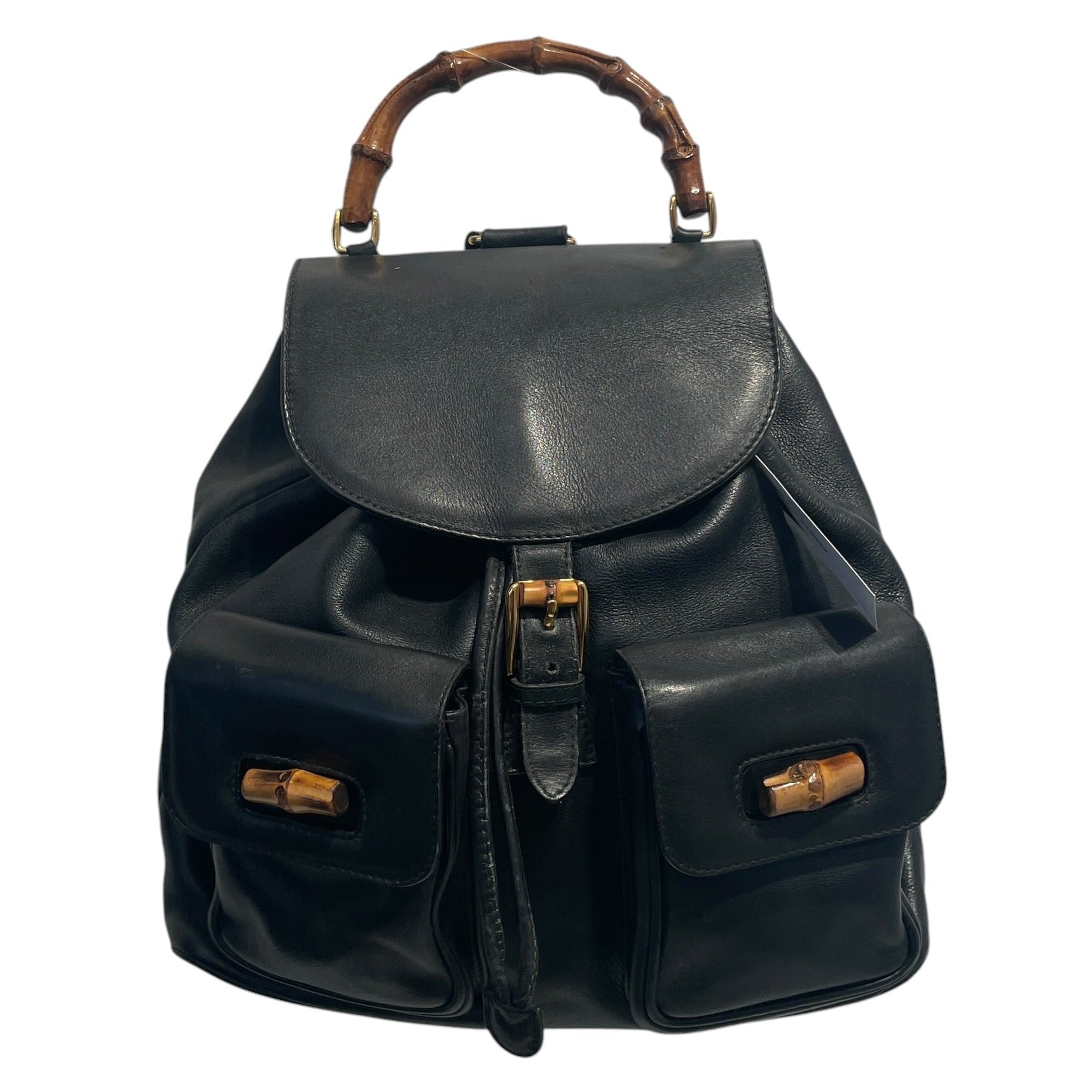 GUCCI/Backpack/Leather/BLK/BAMBOO view 1
