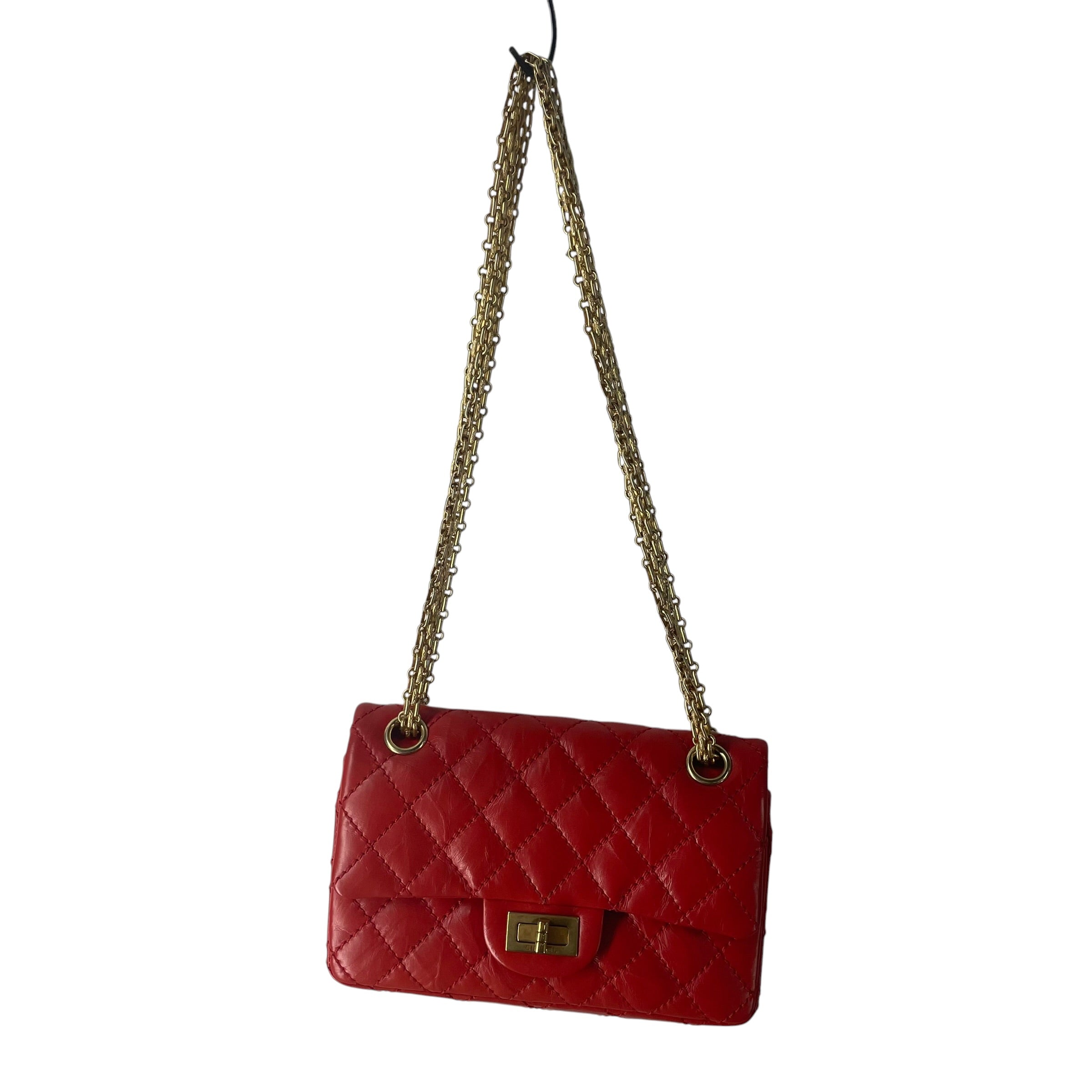 CHANEL/Hand Bag/Leather/RED/23536671 2.55 MINI FLAP BAG view 1