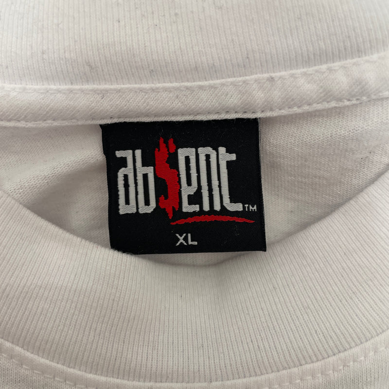 ABSENT/T-Shirt/XL/Cotton/WHT/