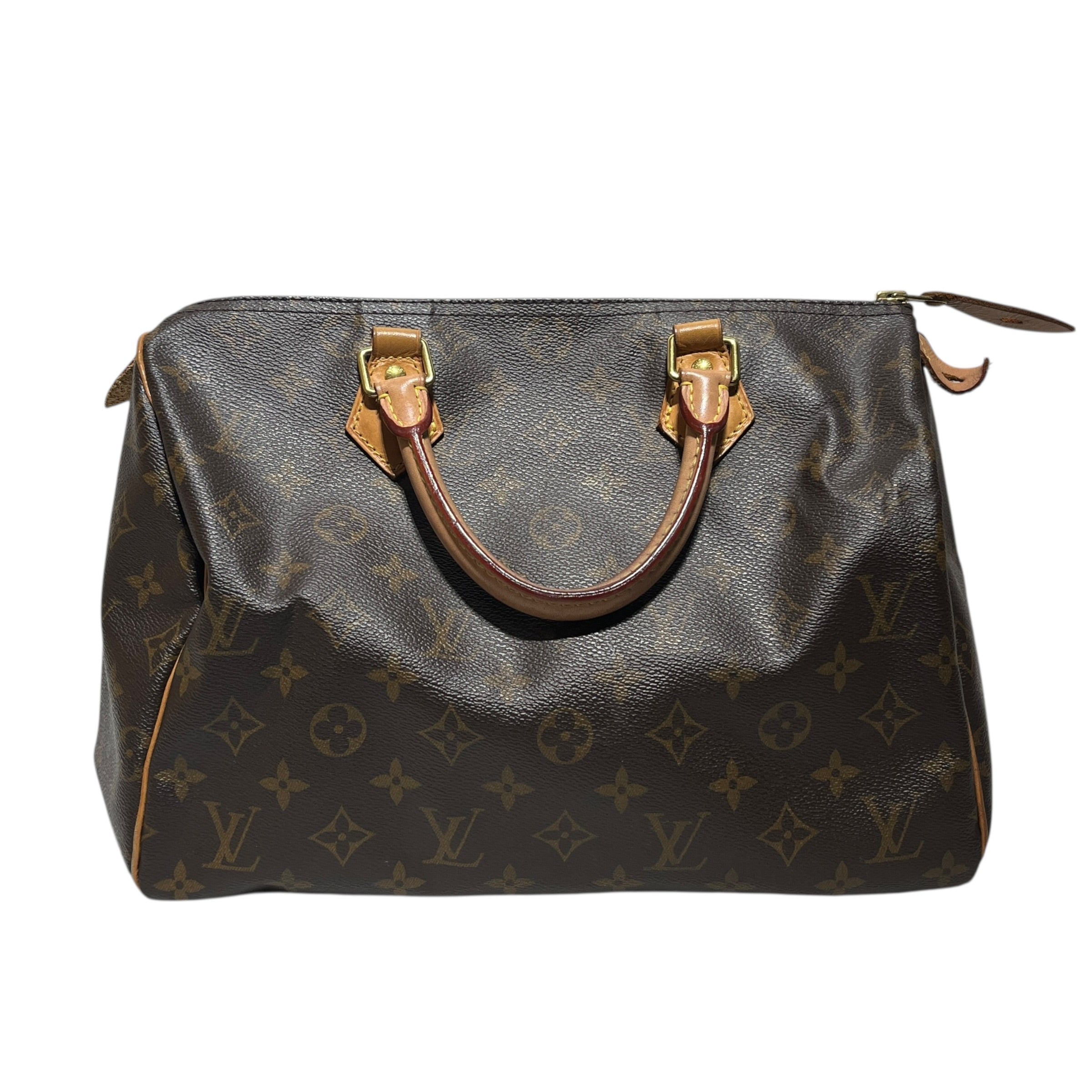 LOUIS VUITTON/Hand Bag/Monogram/Leather/BRW/SPEEDY (W BOX) view 2