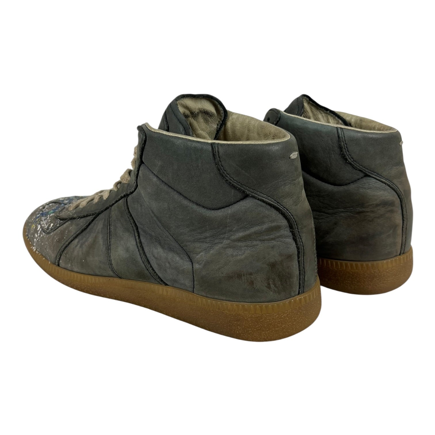 Maison Margiela/Hi-Sneakers/EU 40/Leather/GRY/Paint Splatter GATS view 2