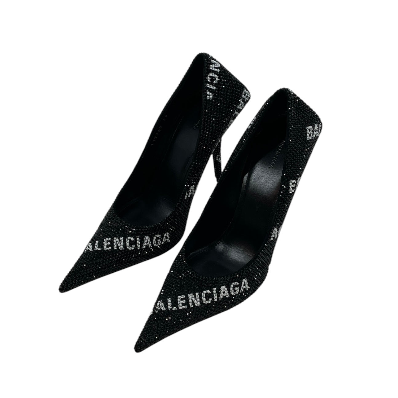 BALENCIAGA/Dress Shoes/EU 38/All Over Print/Leather/BLK/KINFE HEEL view 1