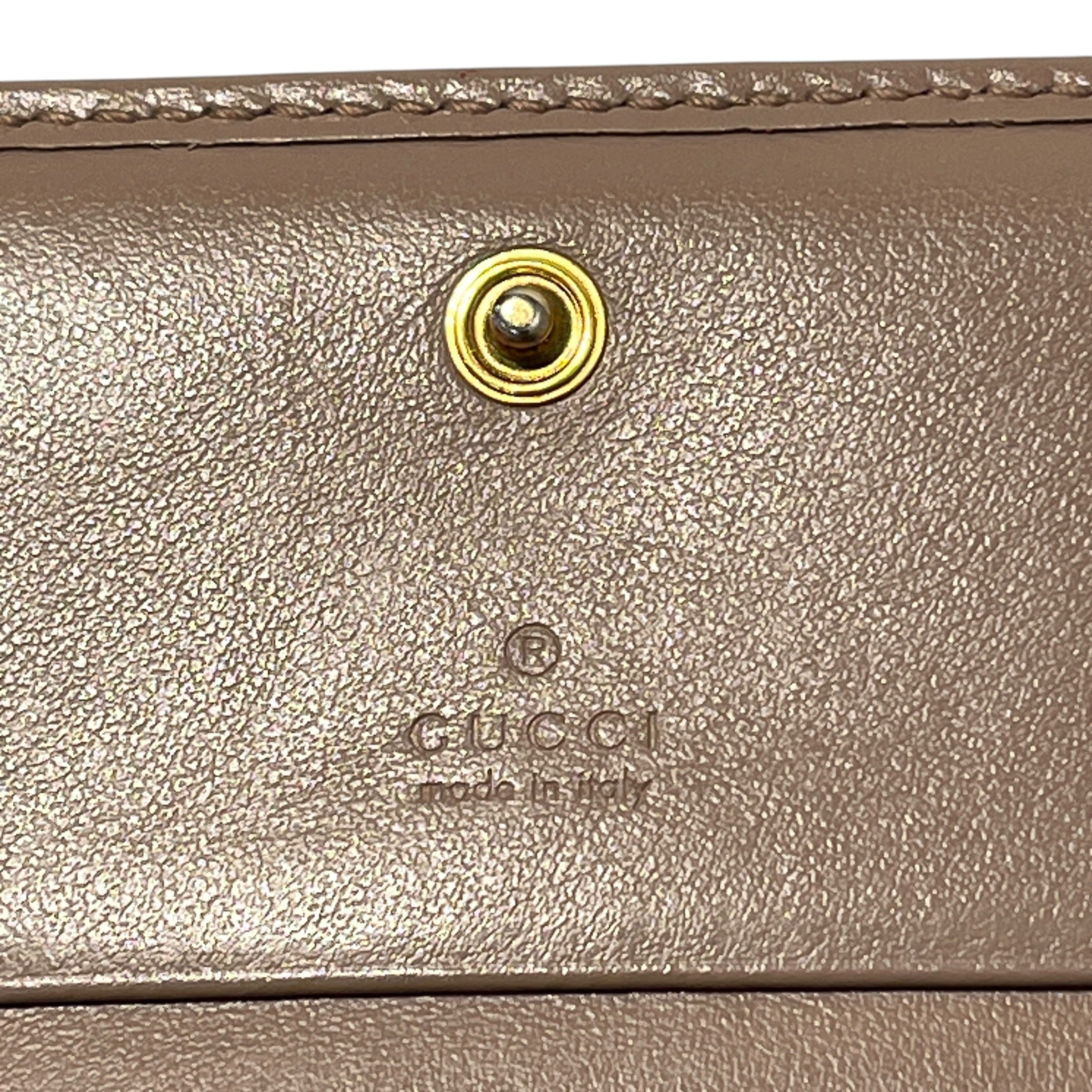 GUCCI/Bifold Wallet/Leather/BEG/L's/MARMONT WALLET/gg on back view 4