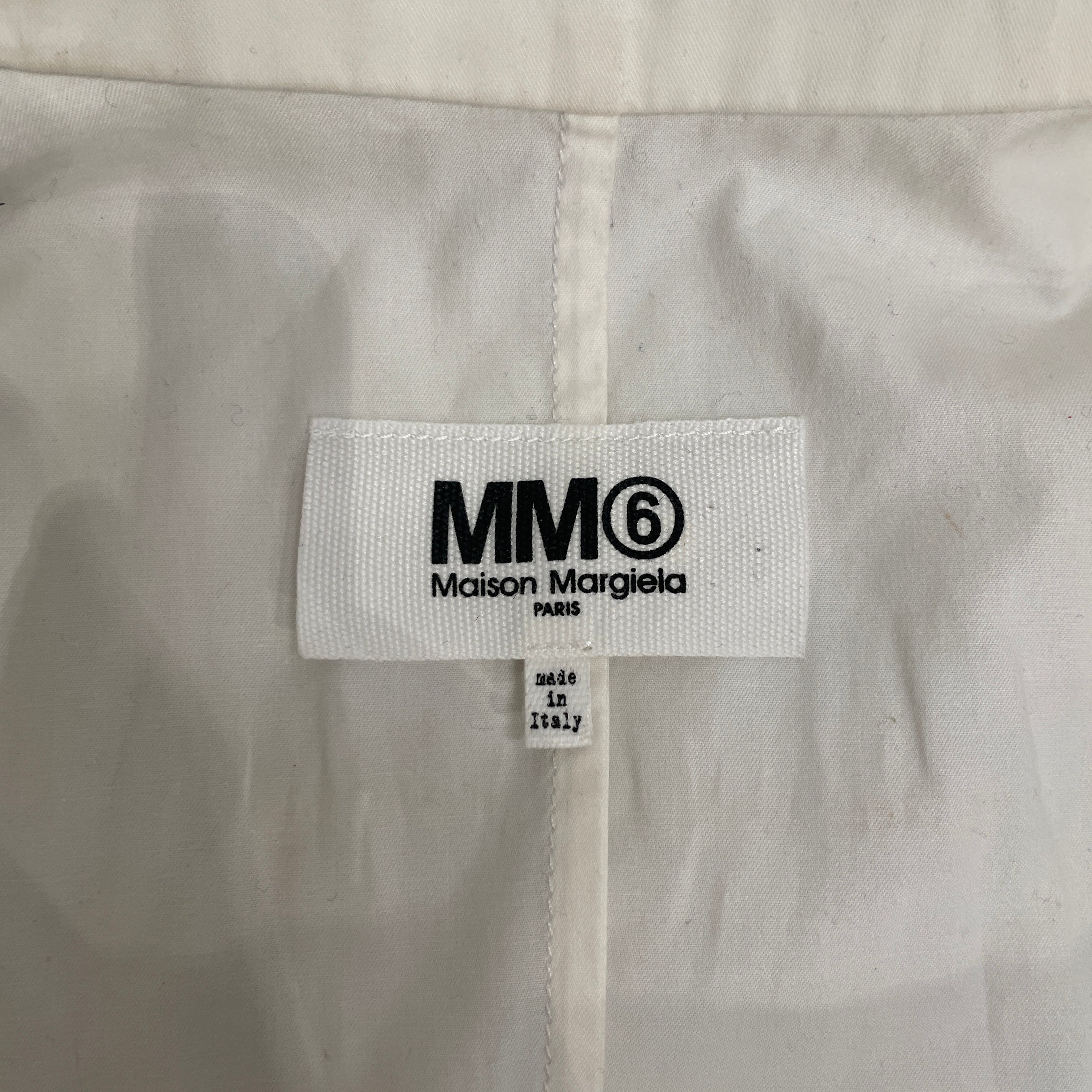 MM6/SL Dress/40/Cotton/WHT/TAILORED BELTED DRESS view 3
