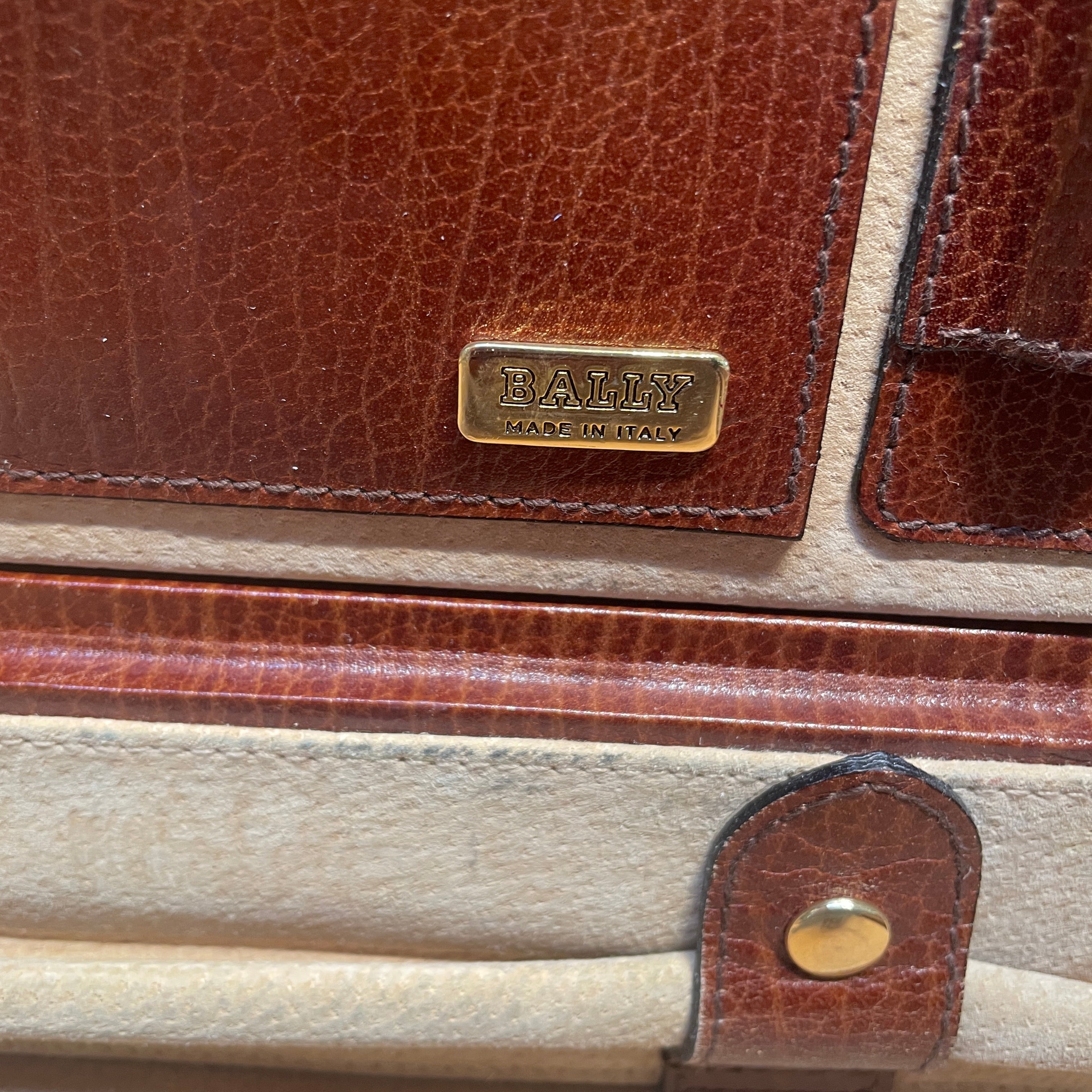 BALLY/Briefcase/Leather/BRW/silver hardwear view 3