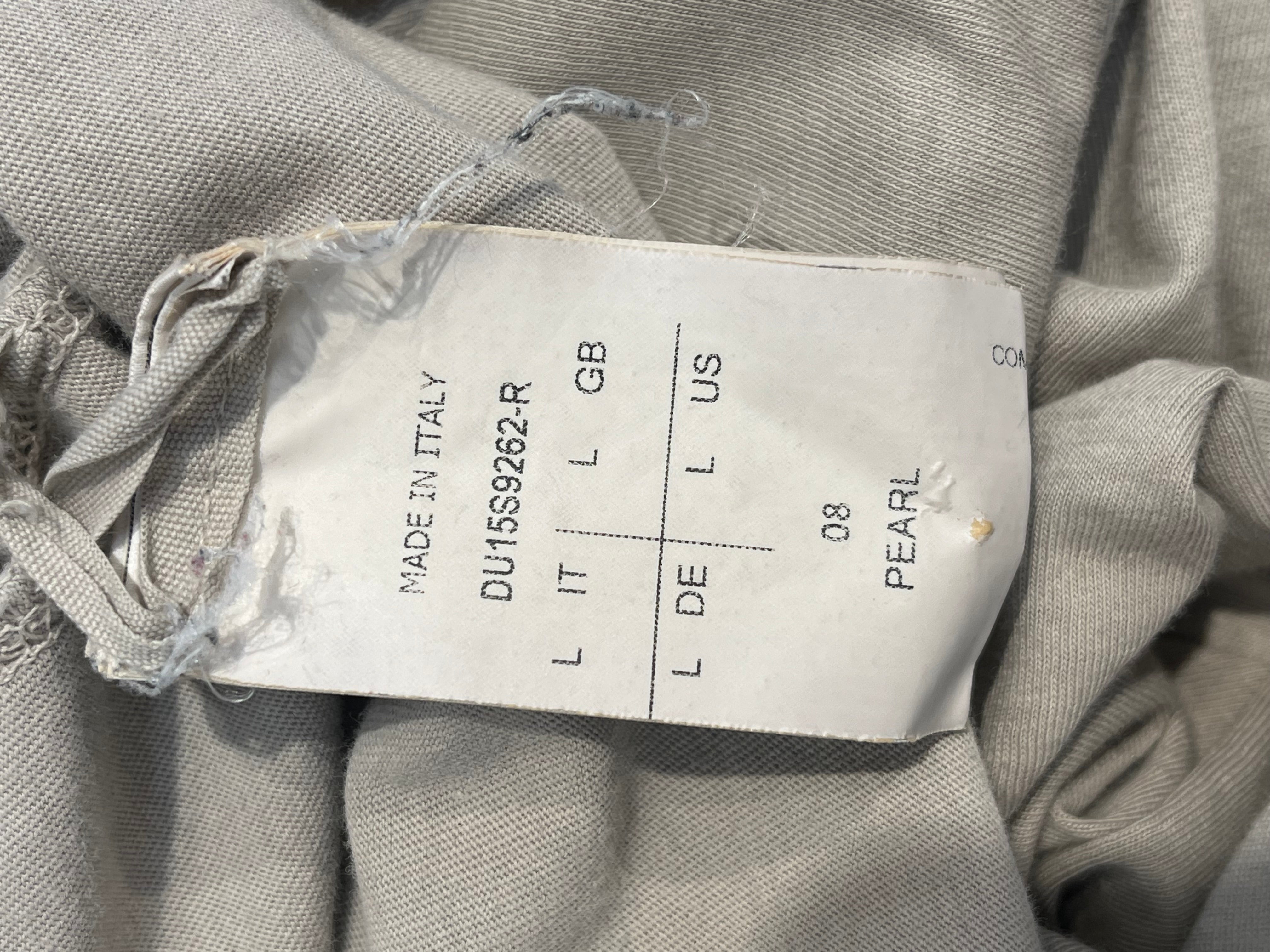 Rick Owens/LS T-Shirt/L/Cotton/BEG/DISTRESSSED view 3