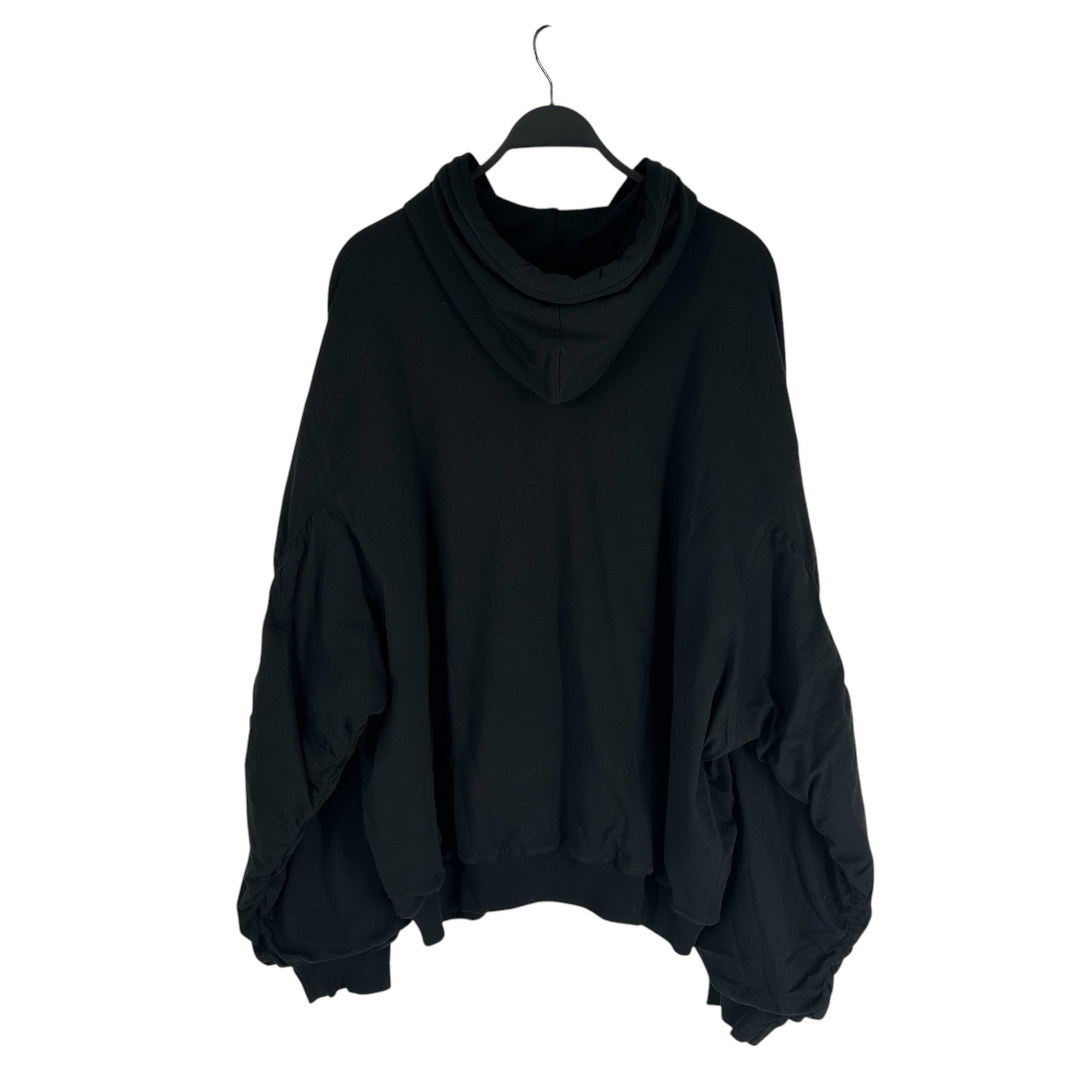 BALENCIAGA/Jacket/S/Cotton/BLK/reverse b hooded parka view 2