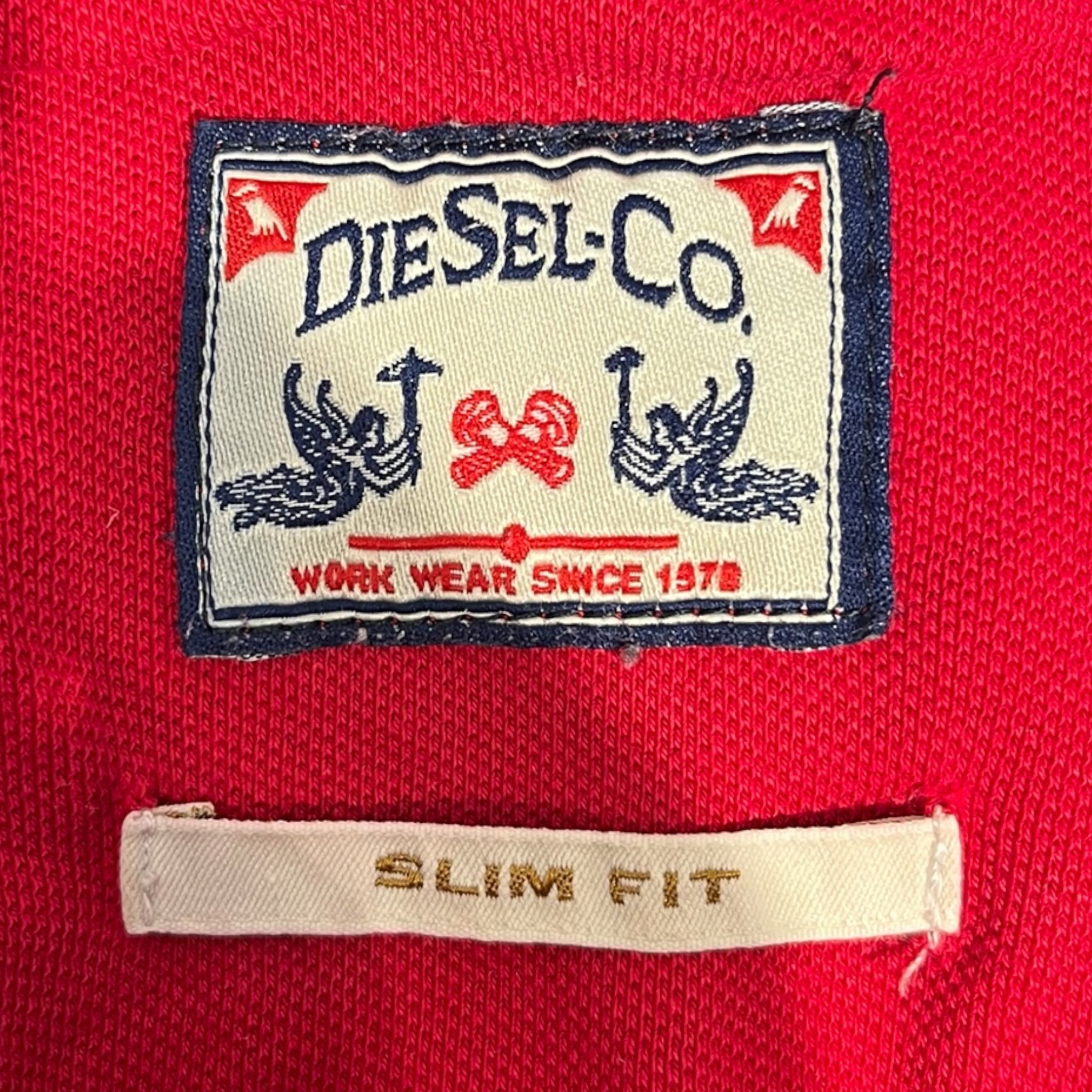 DIESEL/Polo Shirt/M/Cotton/RED/CREST CHEST LOGO view 3