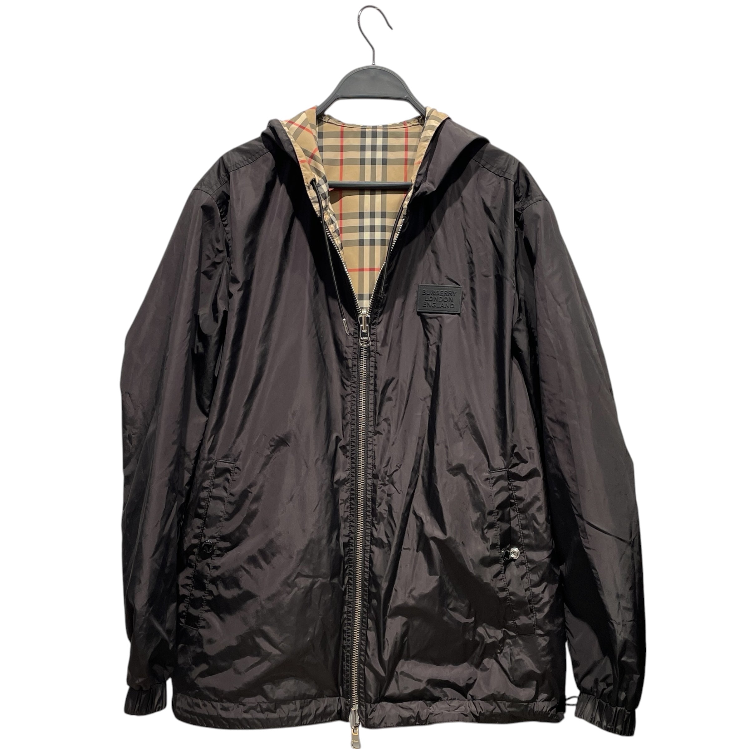 BURBERRY LONDON/Track Jkt/XS/Plaid/Polyester/MLT/REVERSIBLE CHECK HOODED JKT view 1