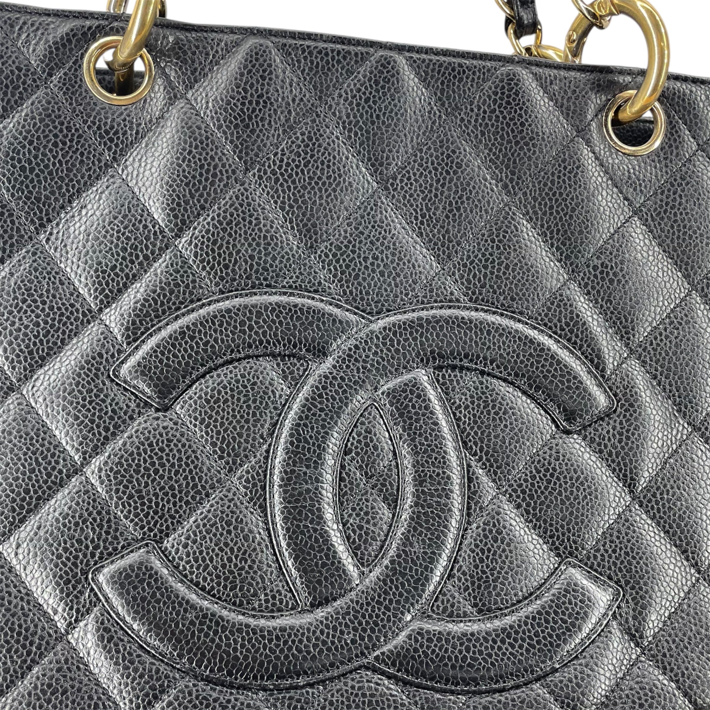 CHANEL/Hand Bag/Leather/BLK/QUILTED GOLD HARDWARE view 5