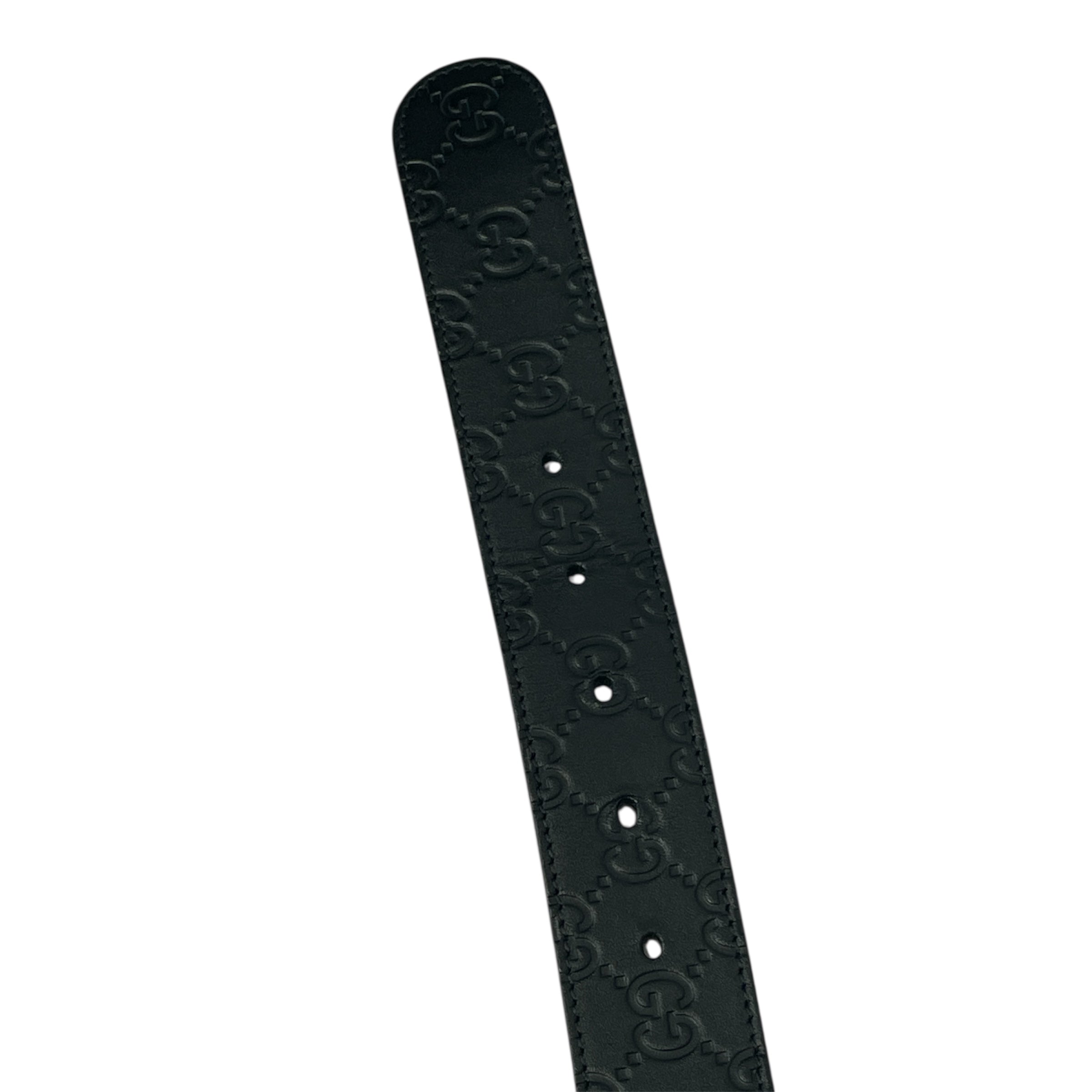 GUCCI/Belt/Leather/BLK/Interlocking G Logo Leather view 4