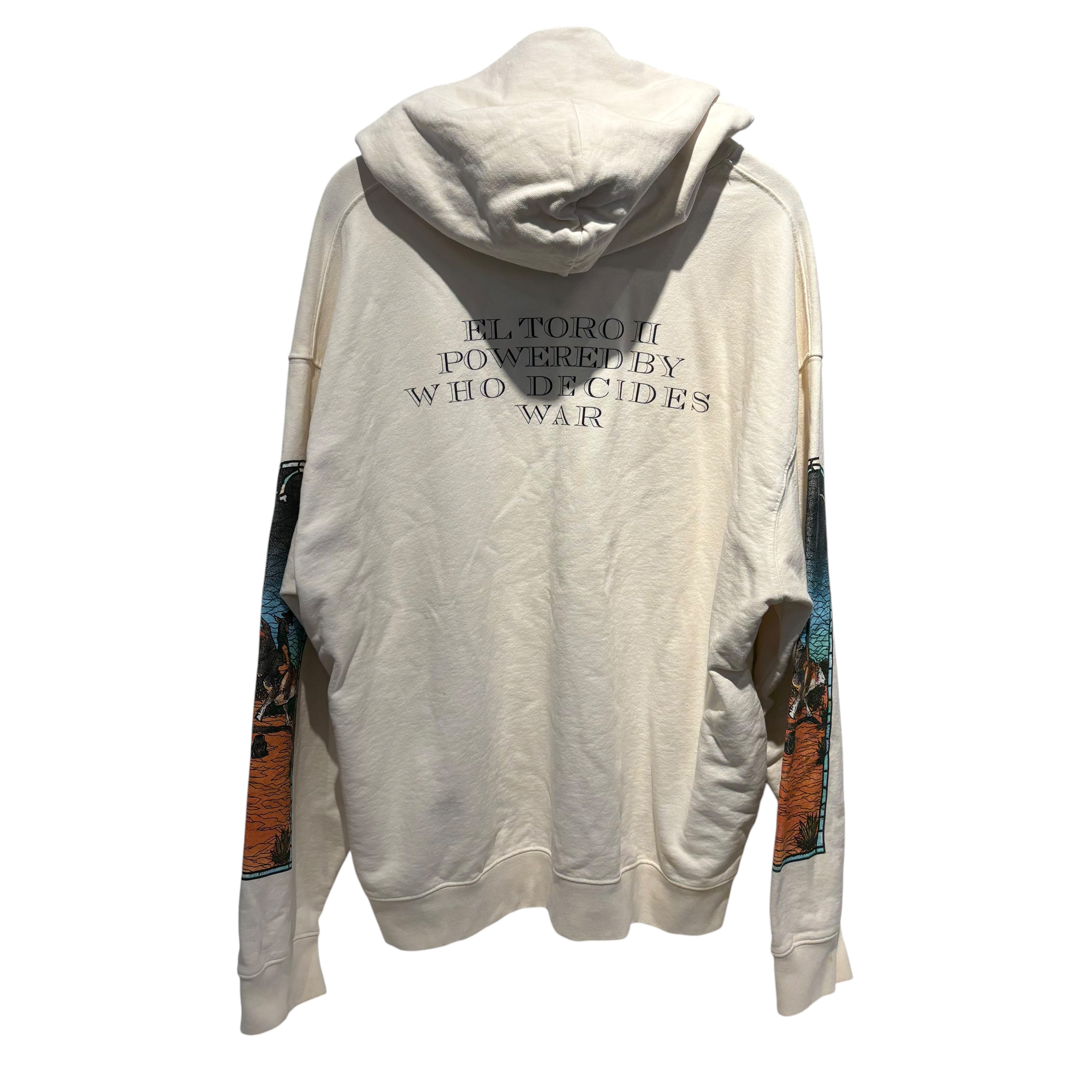 WHO DECIDES WAR/Hoodie/XL/All Over Print/Cotton/CRM/ view 2