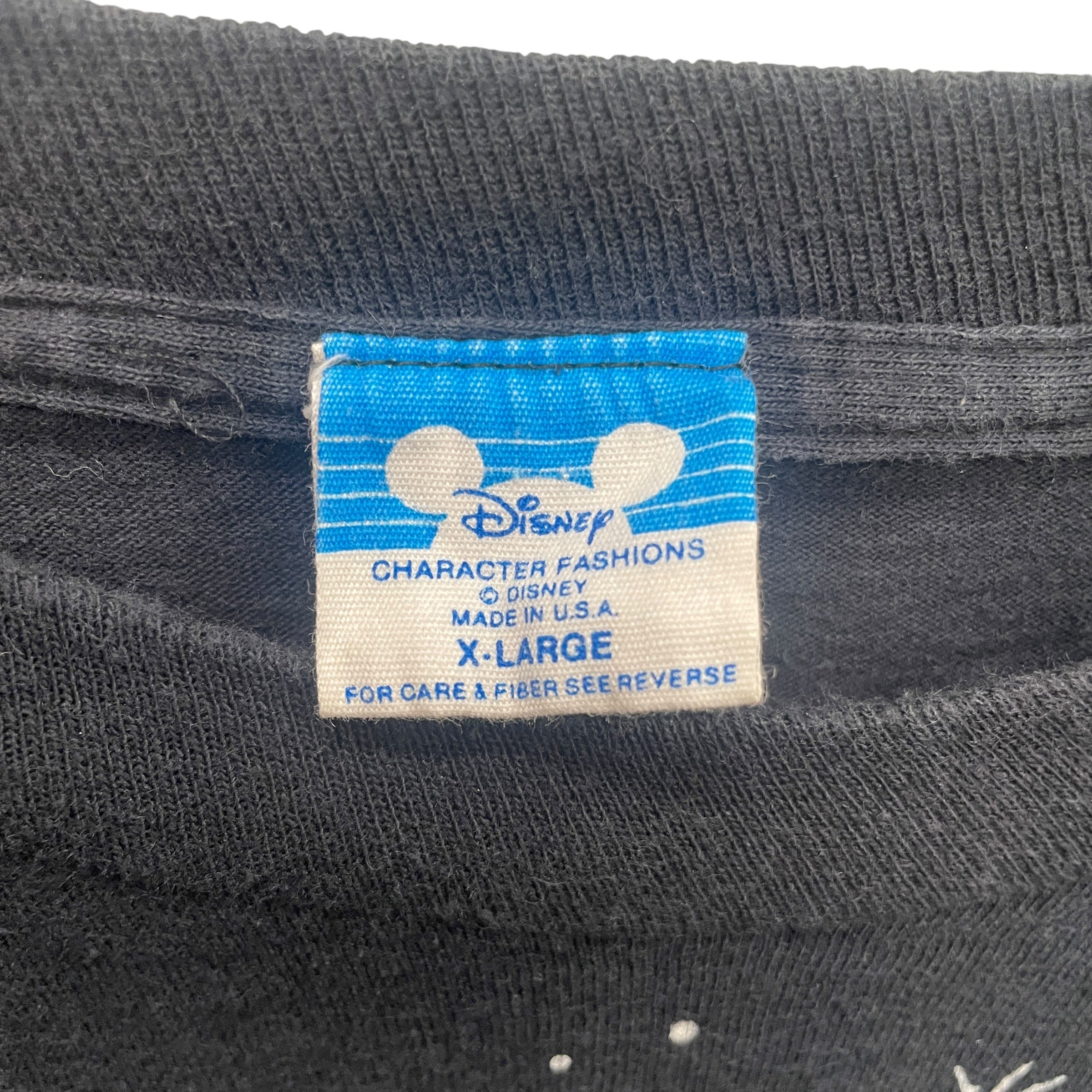 Vintage/LS T-Shirt/XL/Cotton/BLK/90'S FANTASIA SORCERER MICKEY view 3