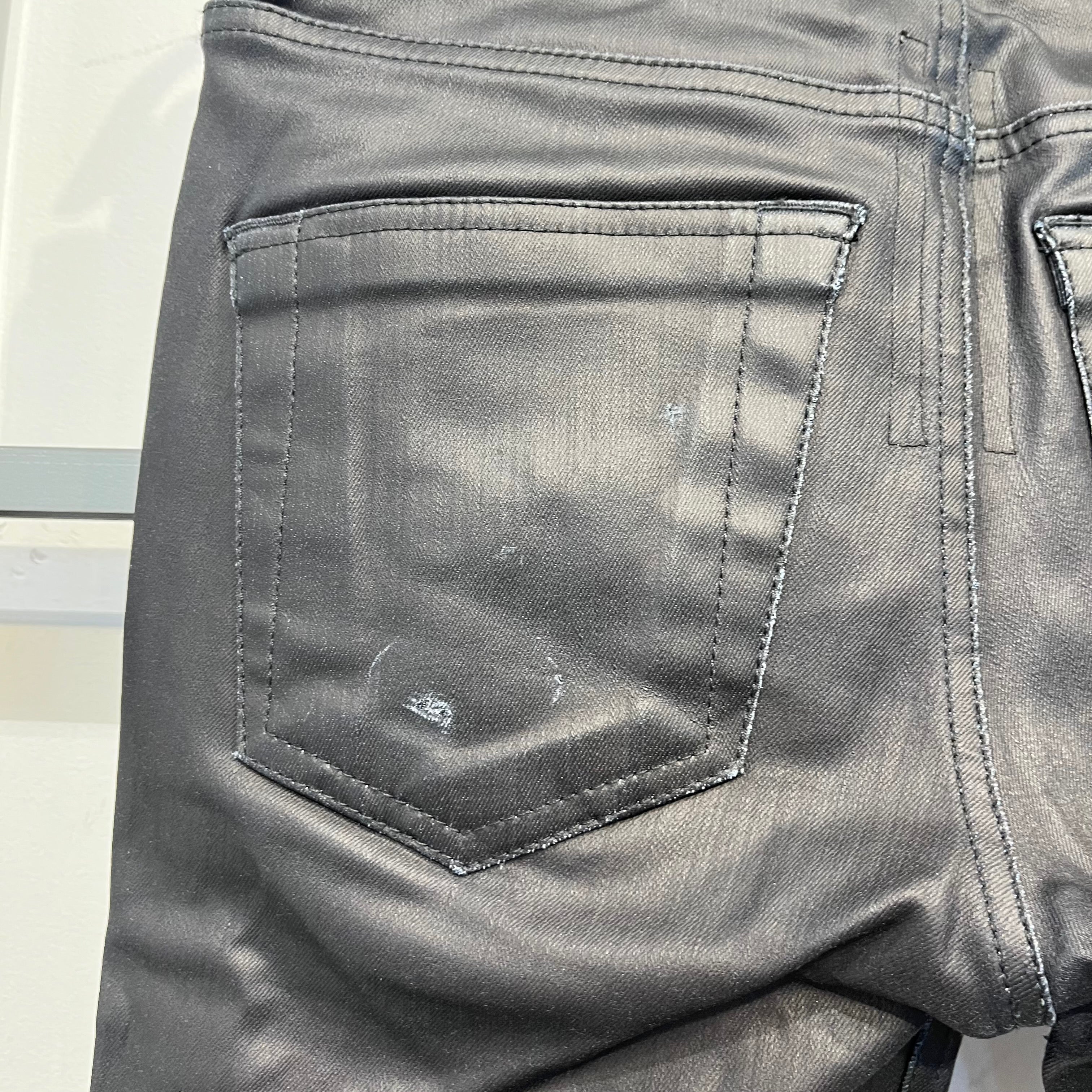RICK OWENS DRKSHDW/Skinny Pants/29/Denim/BLK/TYRONE CUT WAX DENIM view 3
