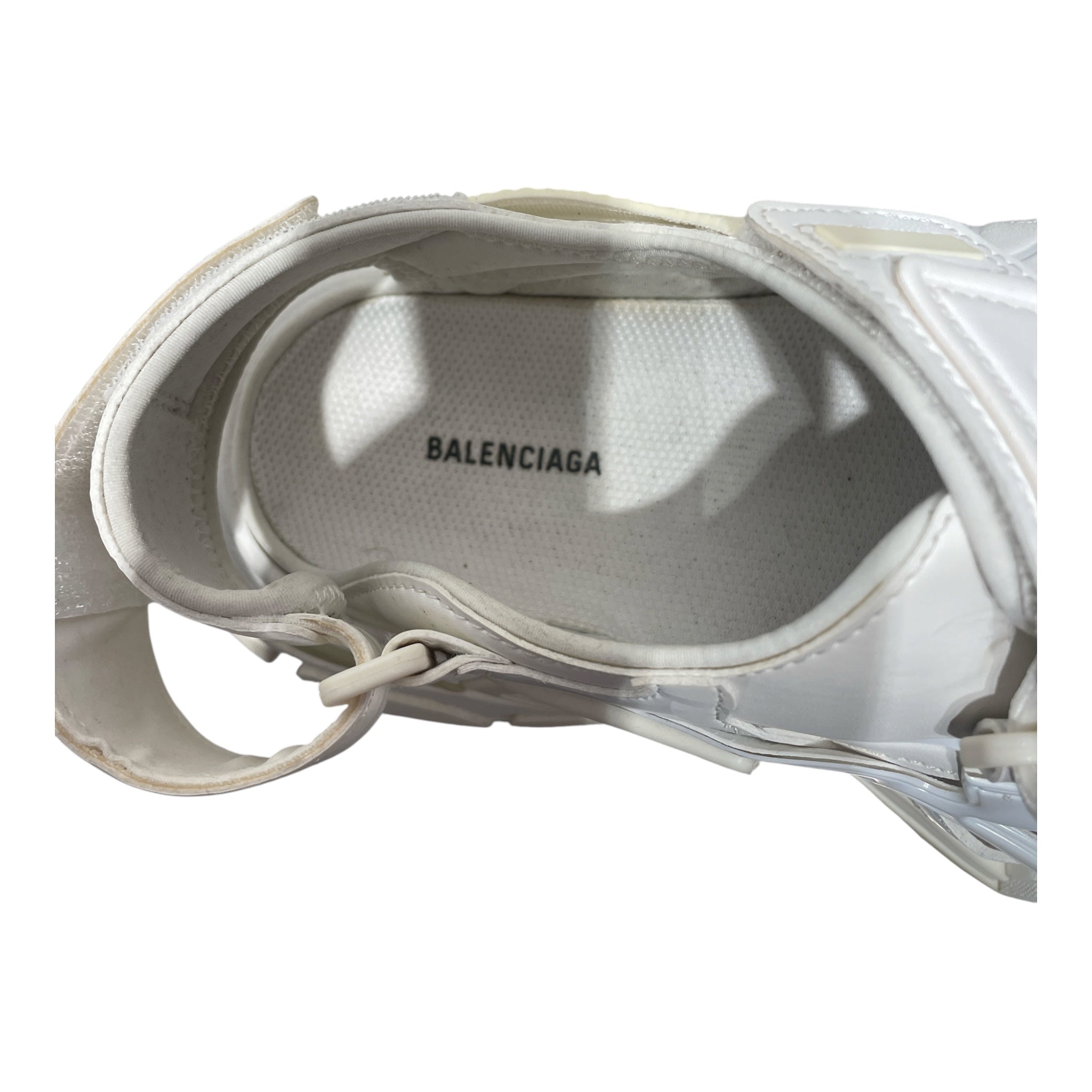 BALENCIAGA/Sandals/EU 40/WHT/track slides velcro view 3