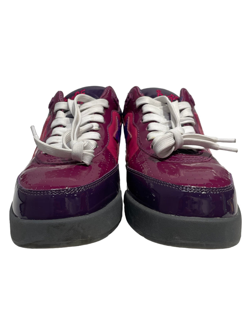 BAPE STA!/Low-Sneakers/US 8/Camouflage/Leather/PPL/Purple Camo Roadsta
