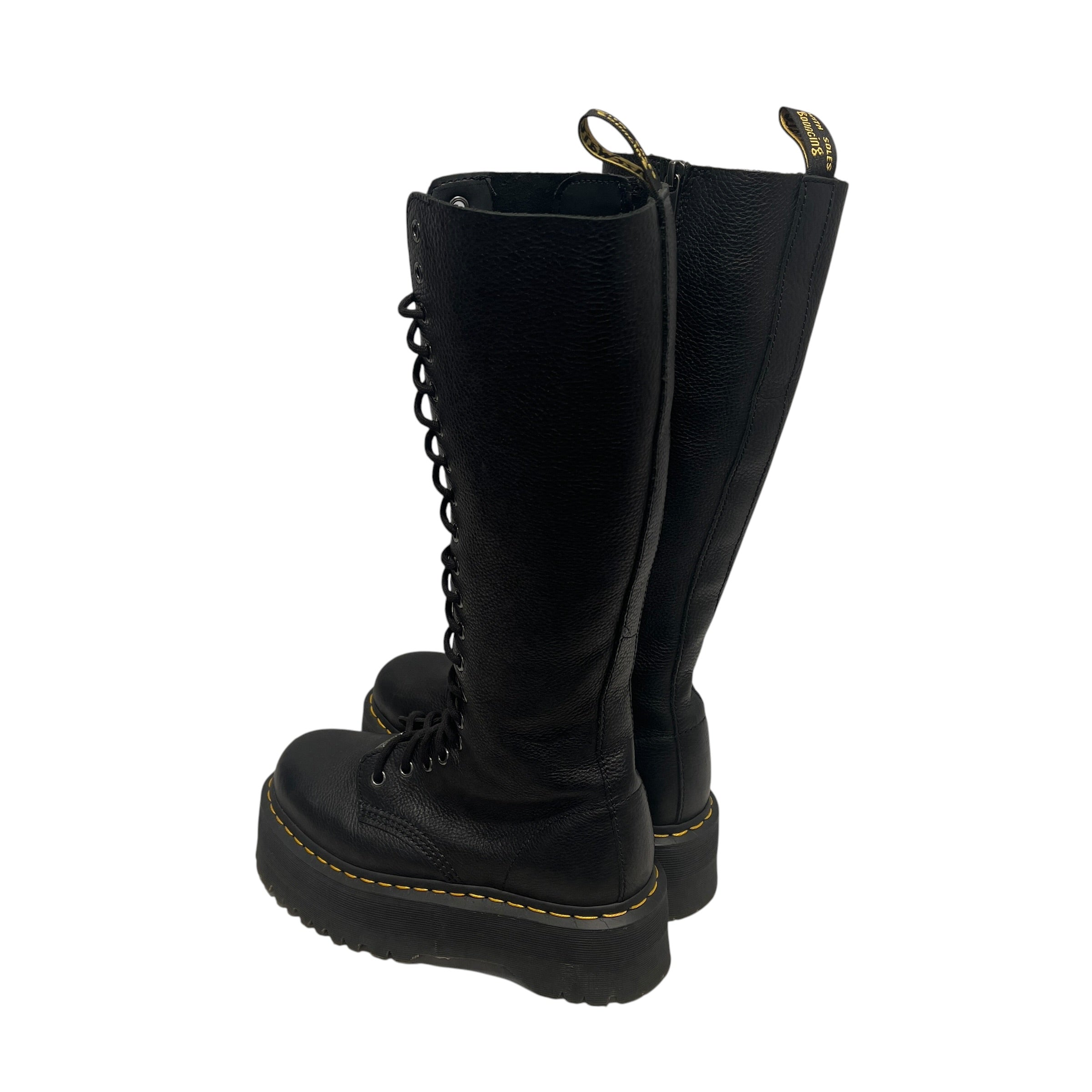 Dr.Martens/DOLLS KILL/Long Boots/US 7/Leather/BLK/LONG LACE UP PLATFORM BOOTS view 3