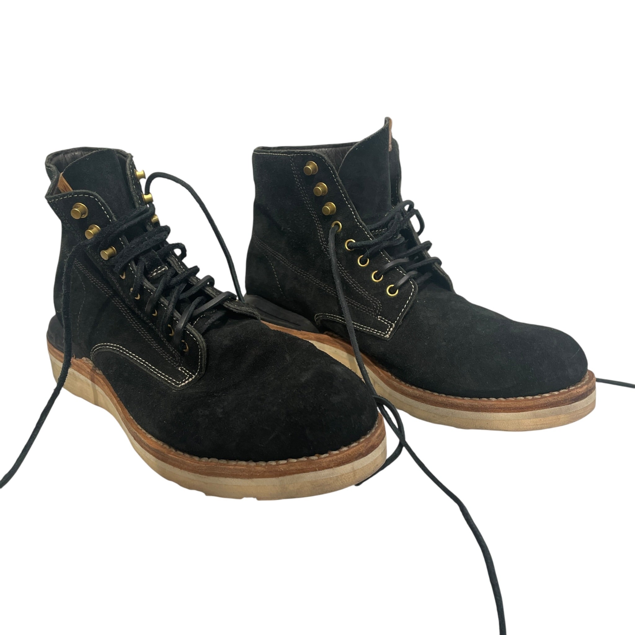 visvim/Lace Up Boots/US 11/Suede/BLK/CREAMSOLE view 1