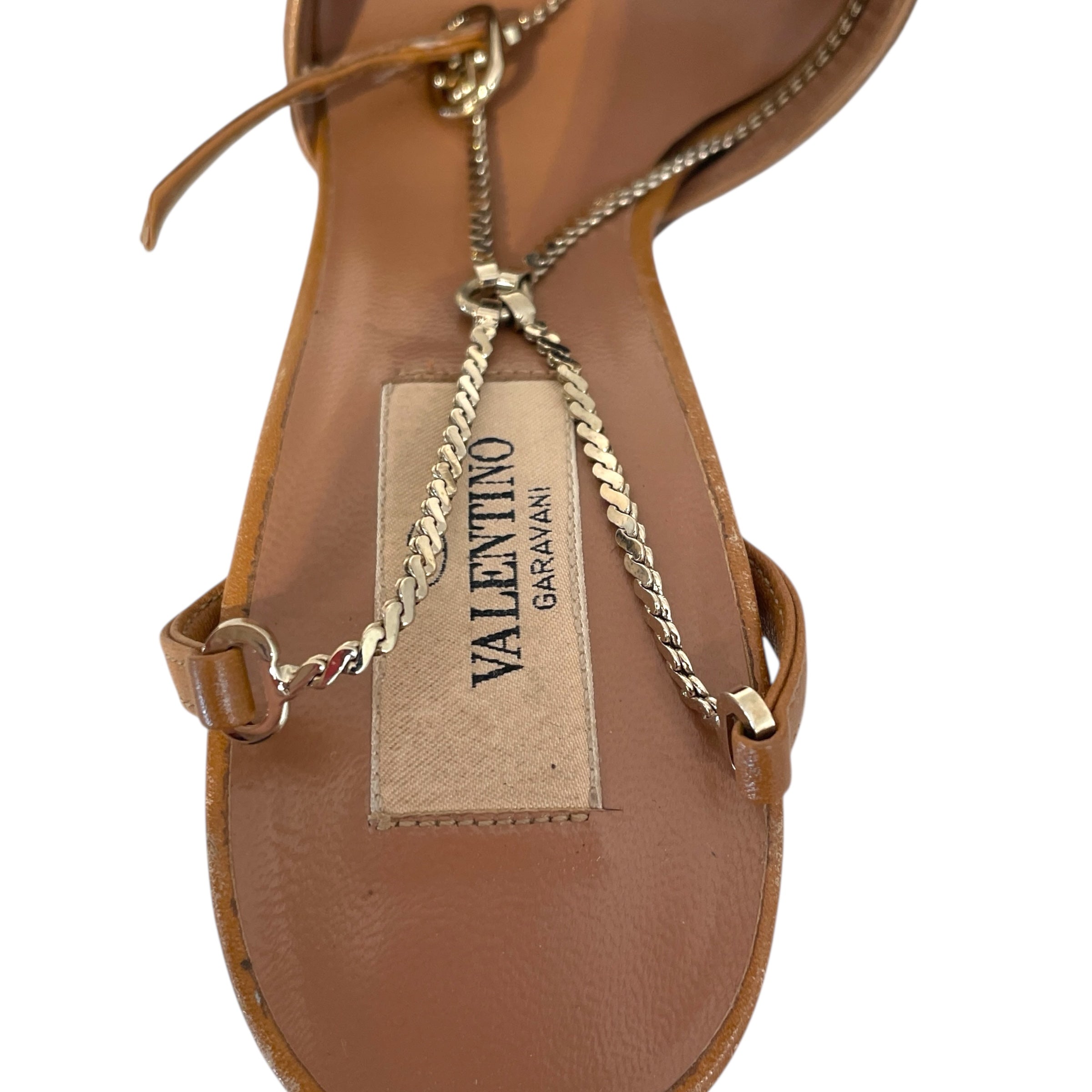VALENTINO GARAVANI/Heels/EU 37.5/Leather/PNK/Rockstud Chain Strap view 3