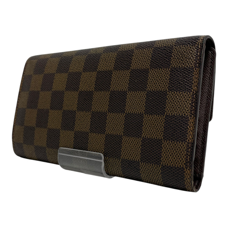 LOUIS VUITTON/Wallet/OS/Monogram/Leather/BRW/DAMIER EBENE CANVAS