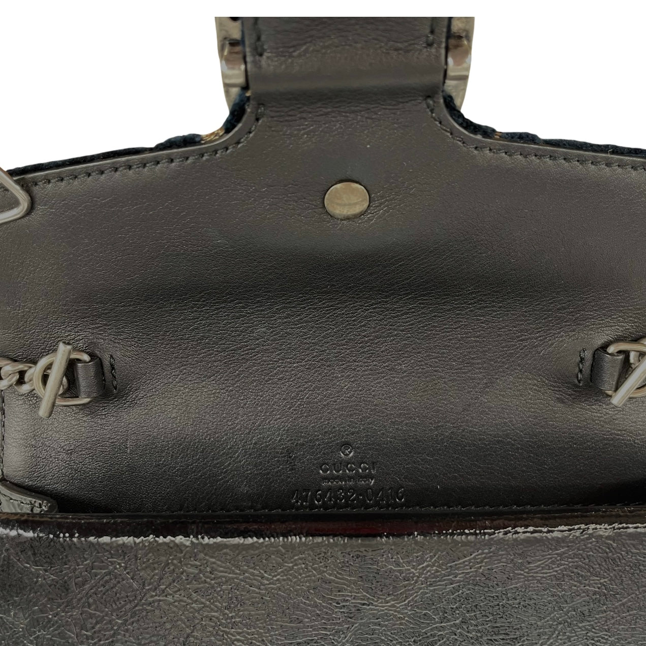 GUCCI/Cross Body Bag/Suede/NVY/4764320416/TIGER CLASP view 6
