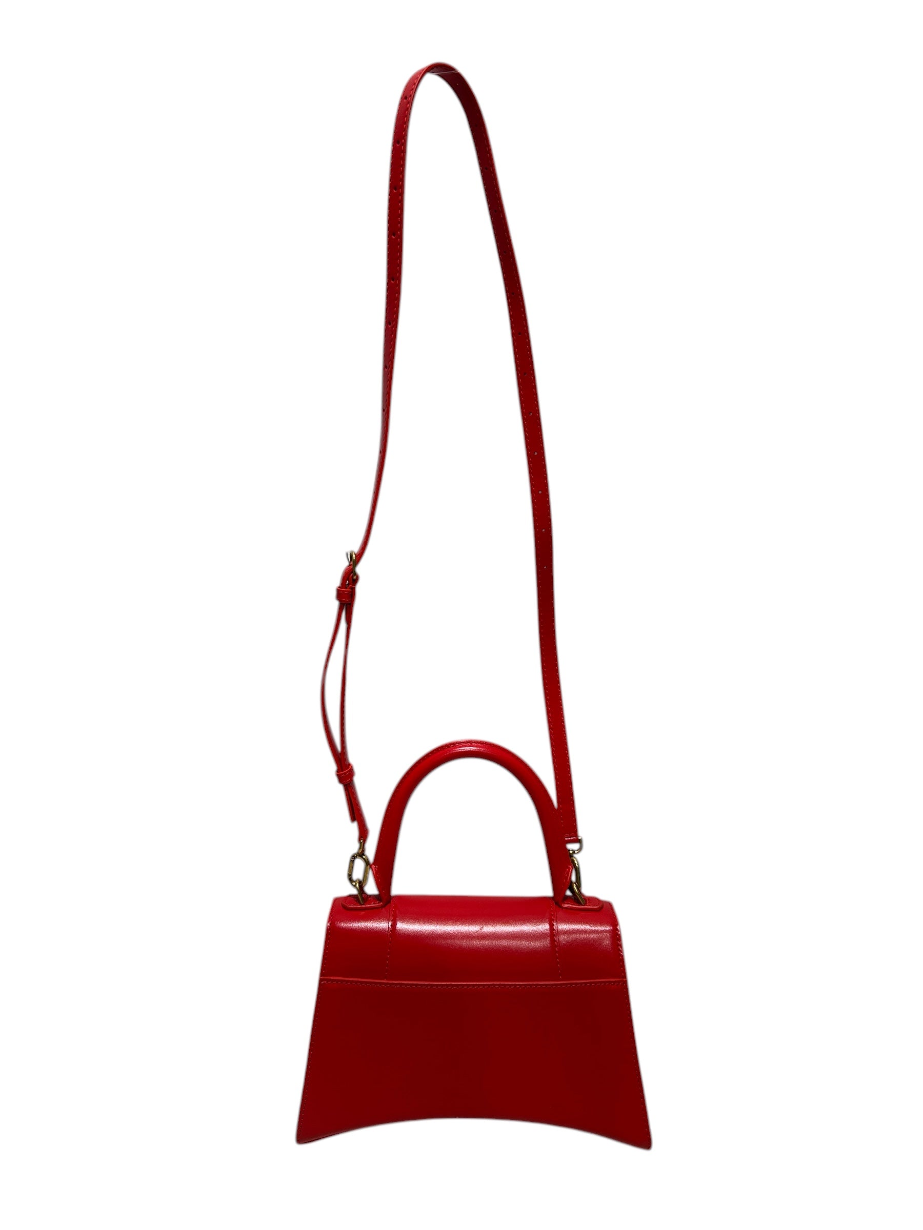BALENCIAGA/Cross Body Bag/Leather/RED/HOURGLASS CHERRY RED GLD HRDWR view 2