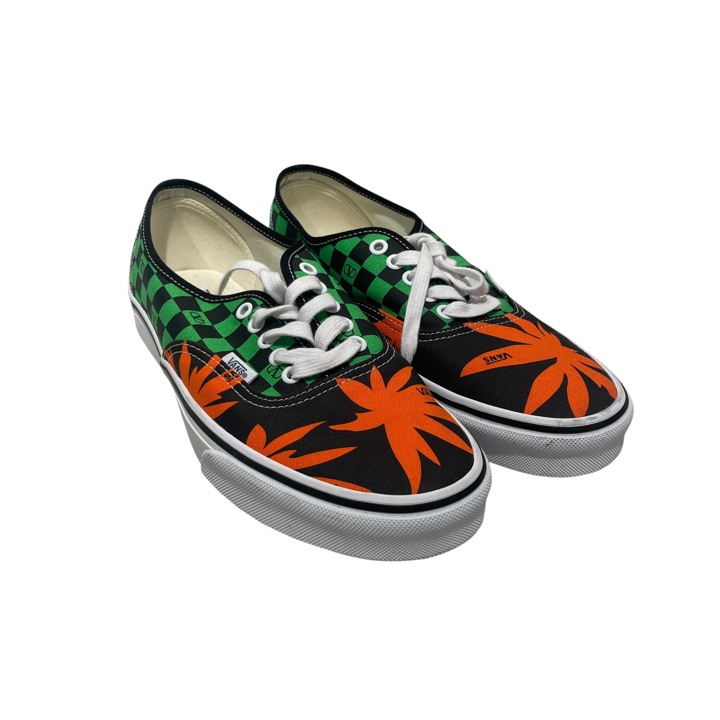 VANS/VALENTINO/Low-Sneakers/US 9/Cotton/GRN/VALENTINO VANS GREEN ORANGE view 1