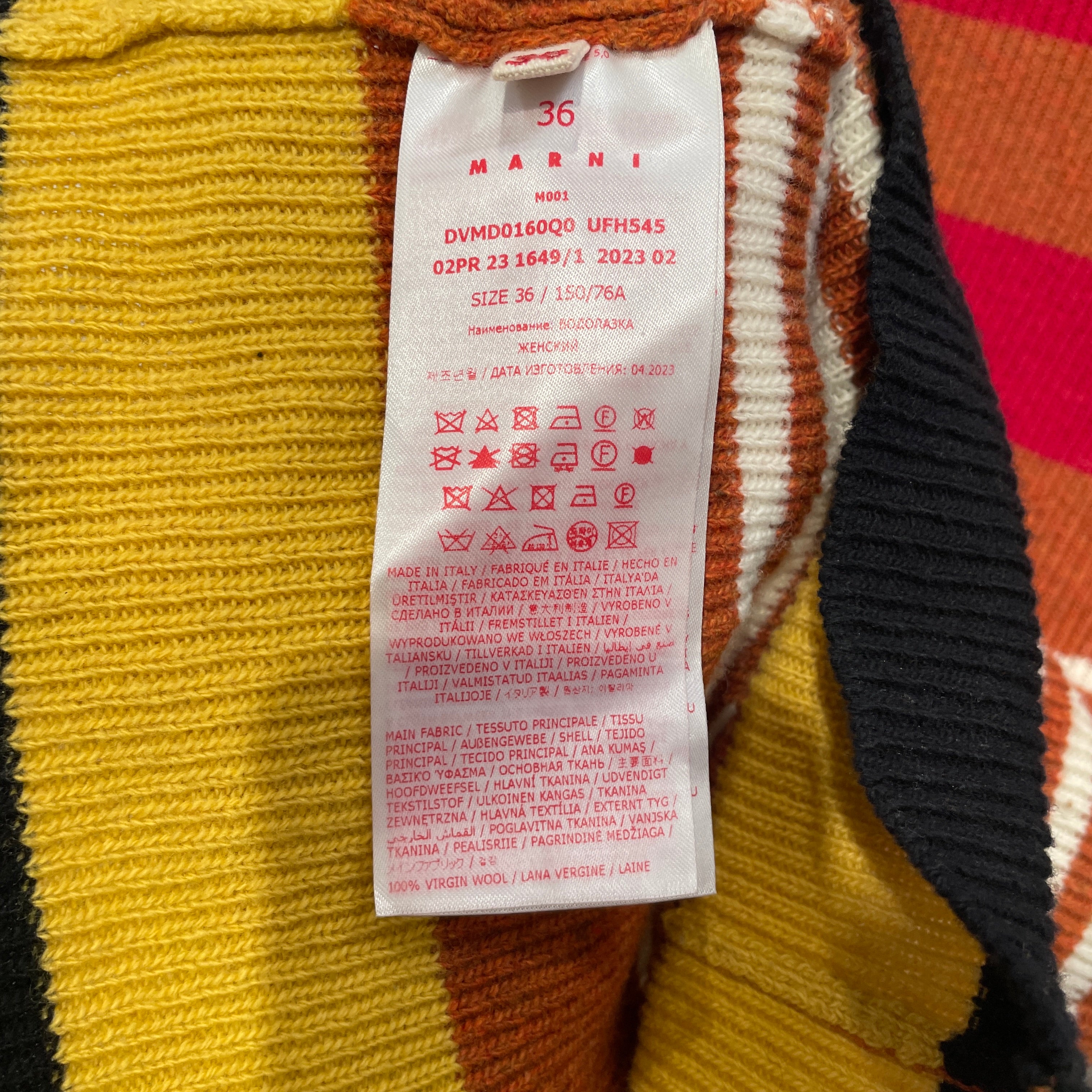 MARNI/Sweater/36/Stripe/Wool/MLT/ view 4