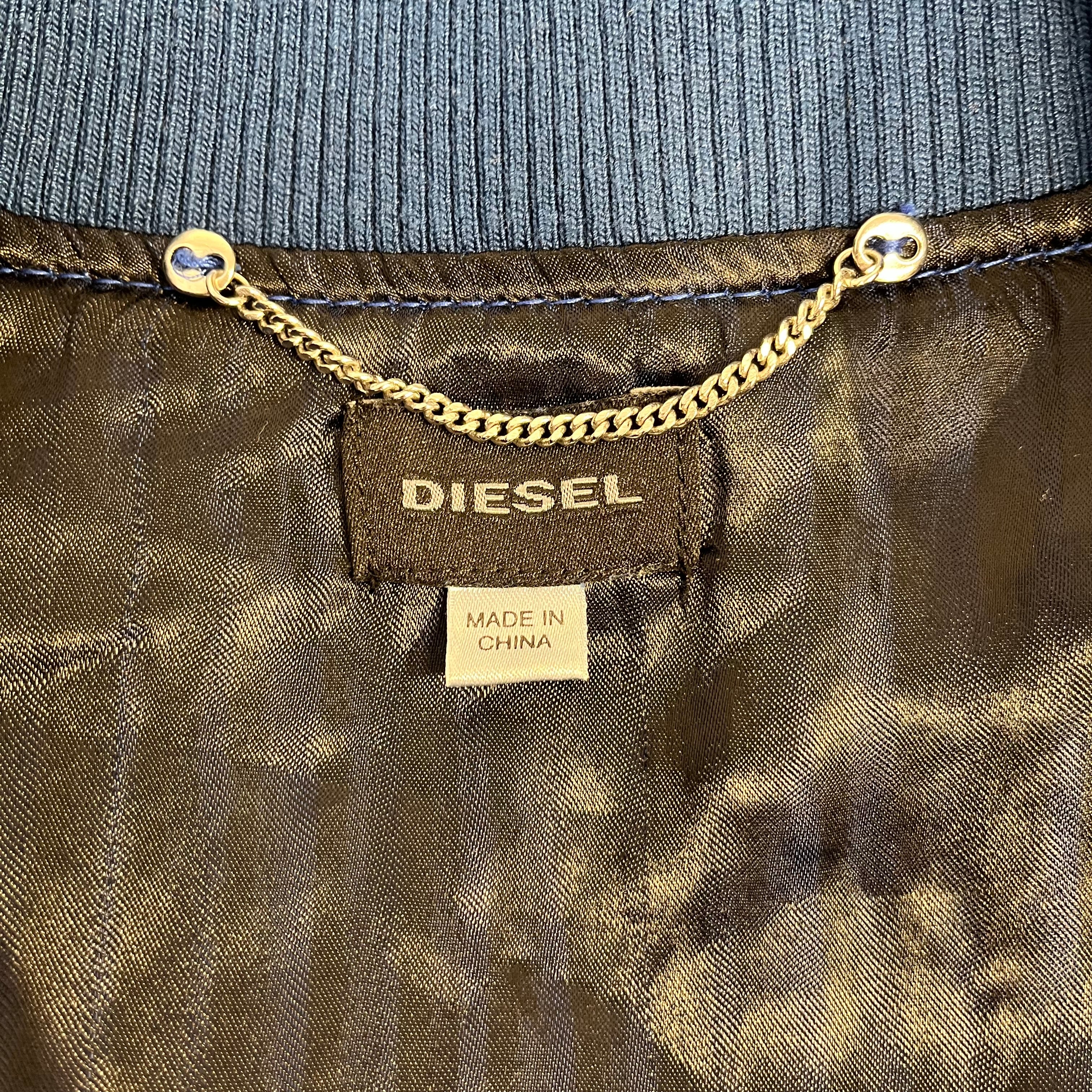 DIESEL/Windbreaker/S/Nylon/BLU/skull view 3