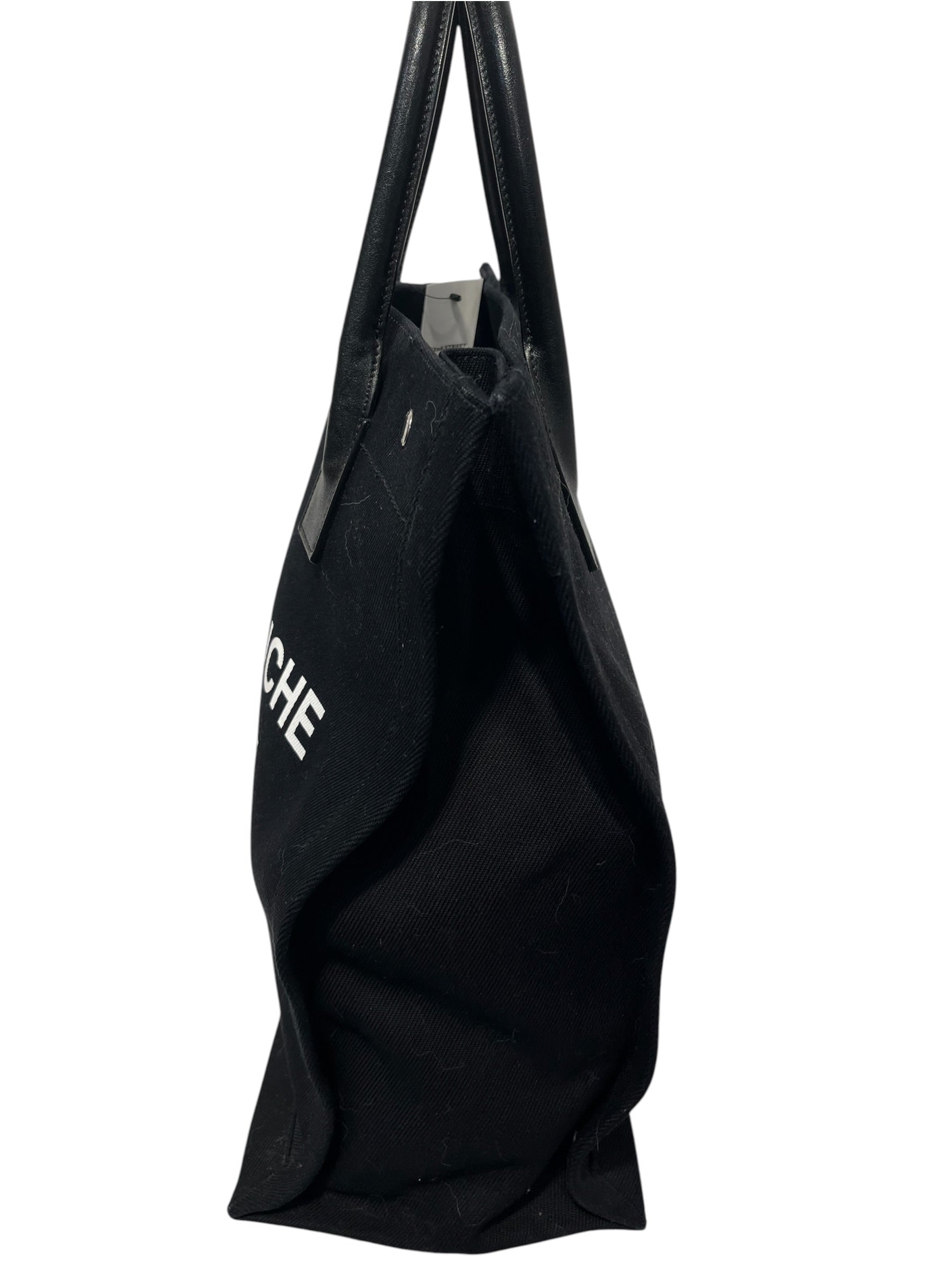 SAINT LAURENT/Tote Bag/Graphic/Cotton/BLK/Canvas Rive Gauche view 2